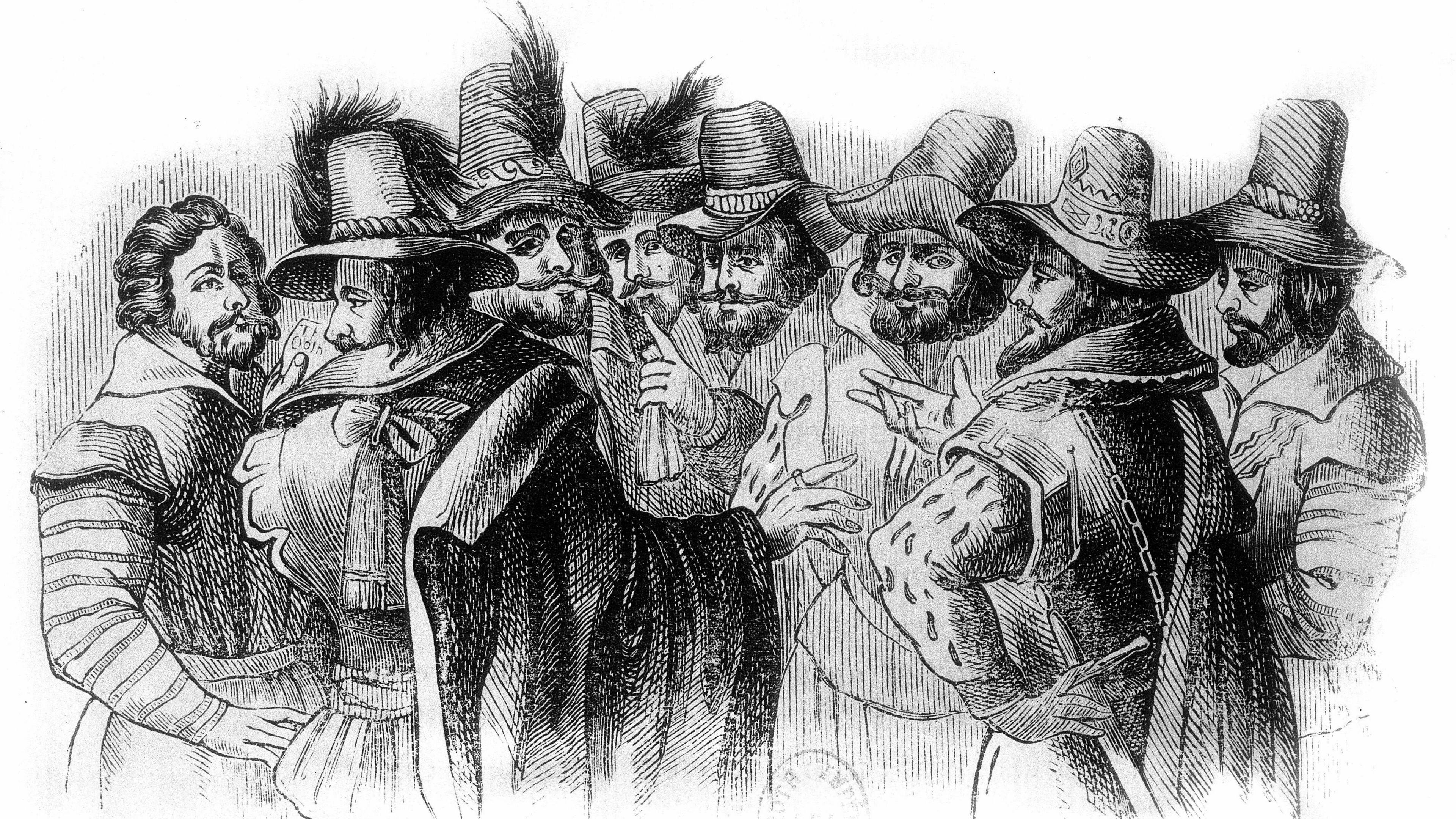 Y dynion a oedd yn rhan o Gynllwyn y Powdr Gwn