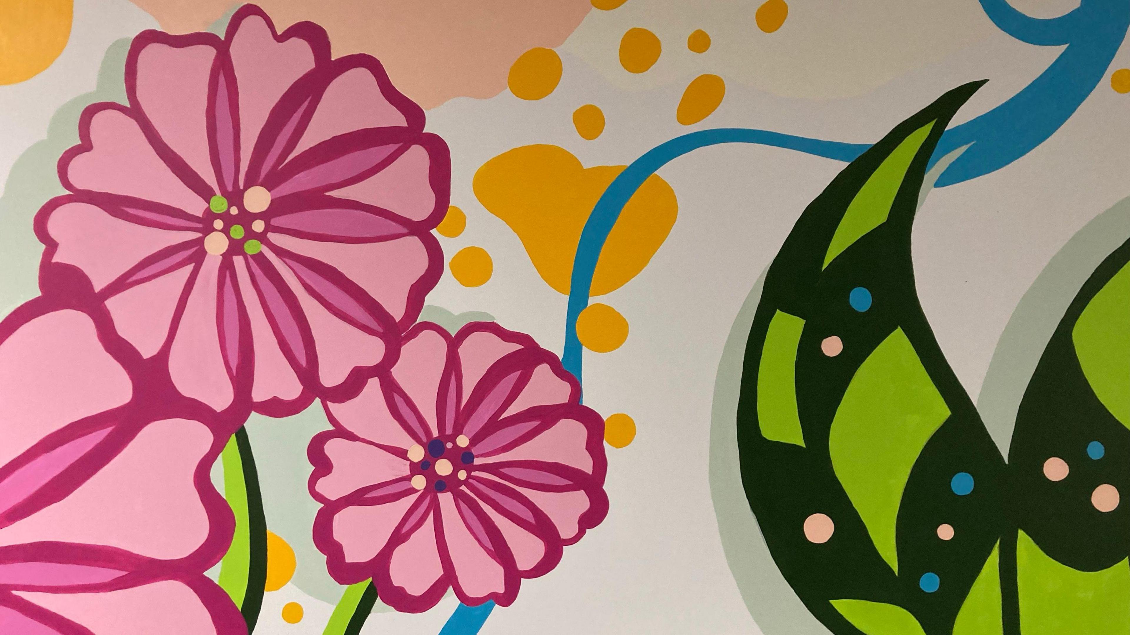A close up of mural at Princess Elizabeth Hospital.