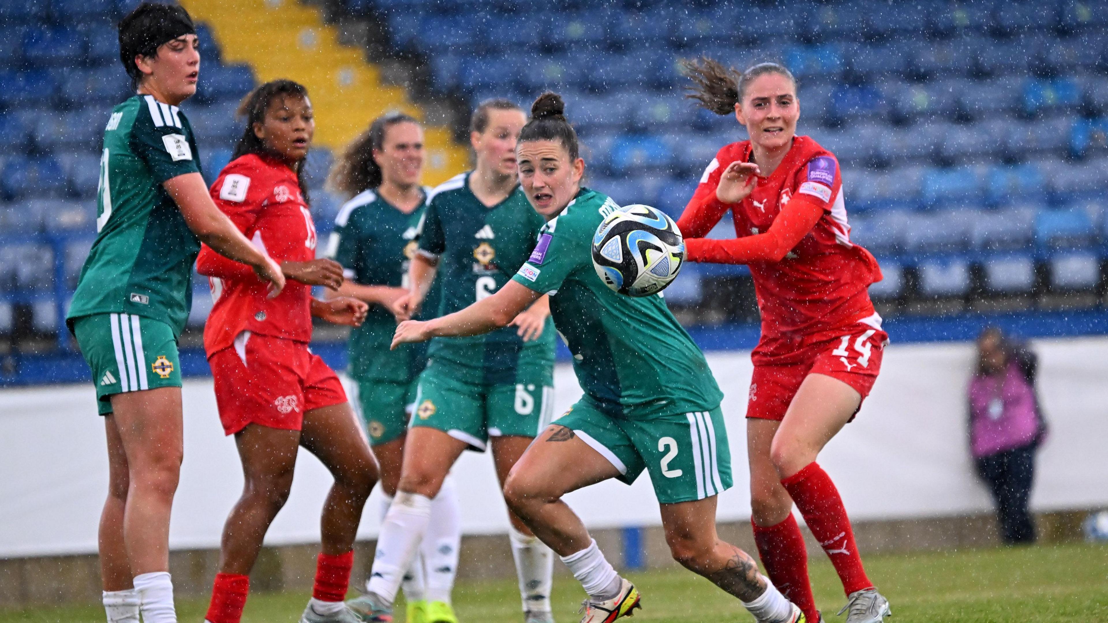 Rebecca McKenna in action for Northern Ireland