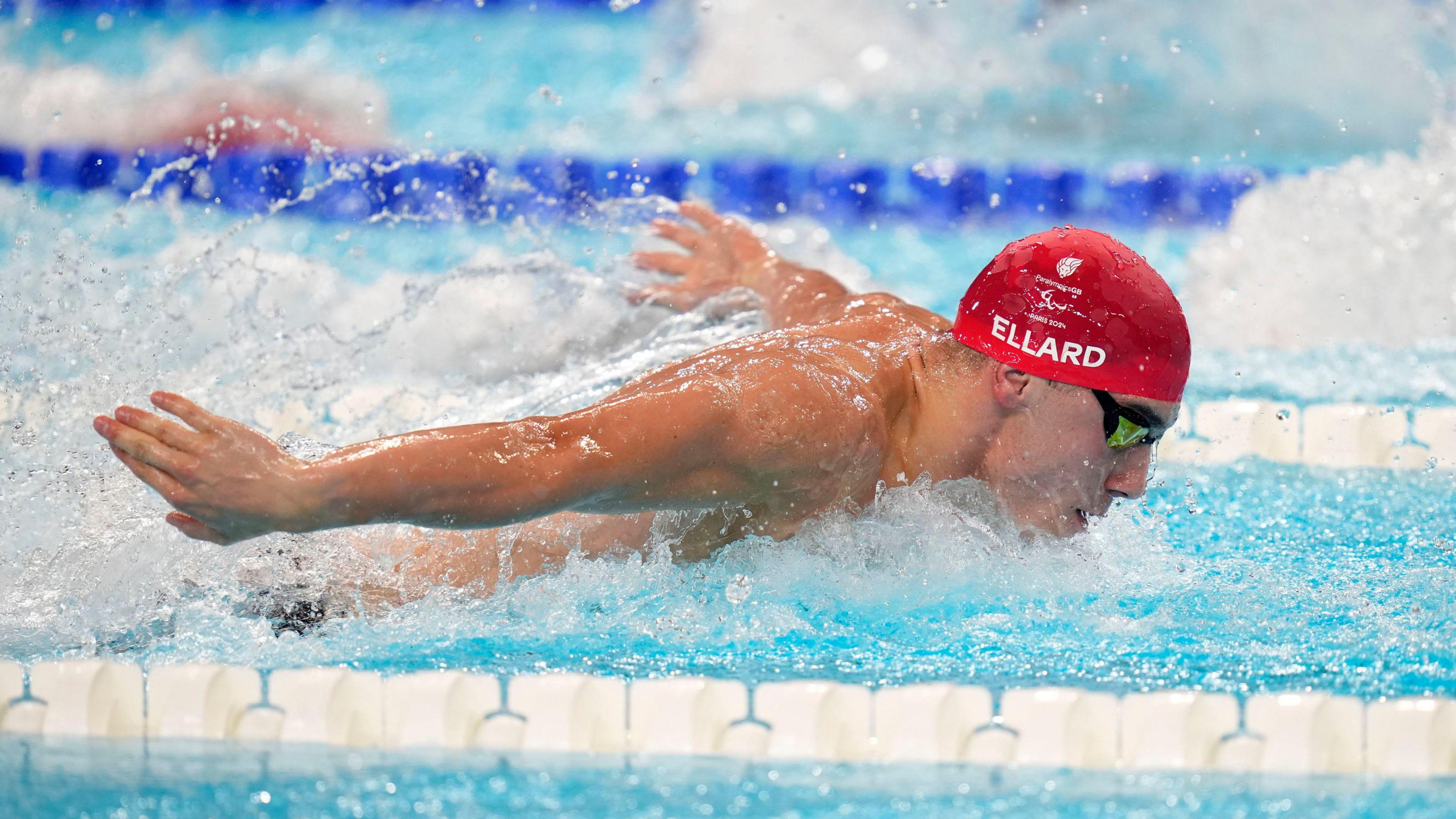 Will Ellard in the pool