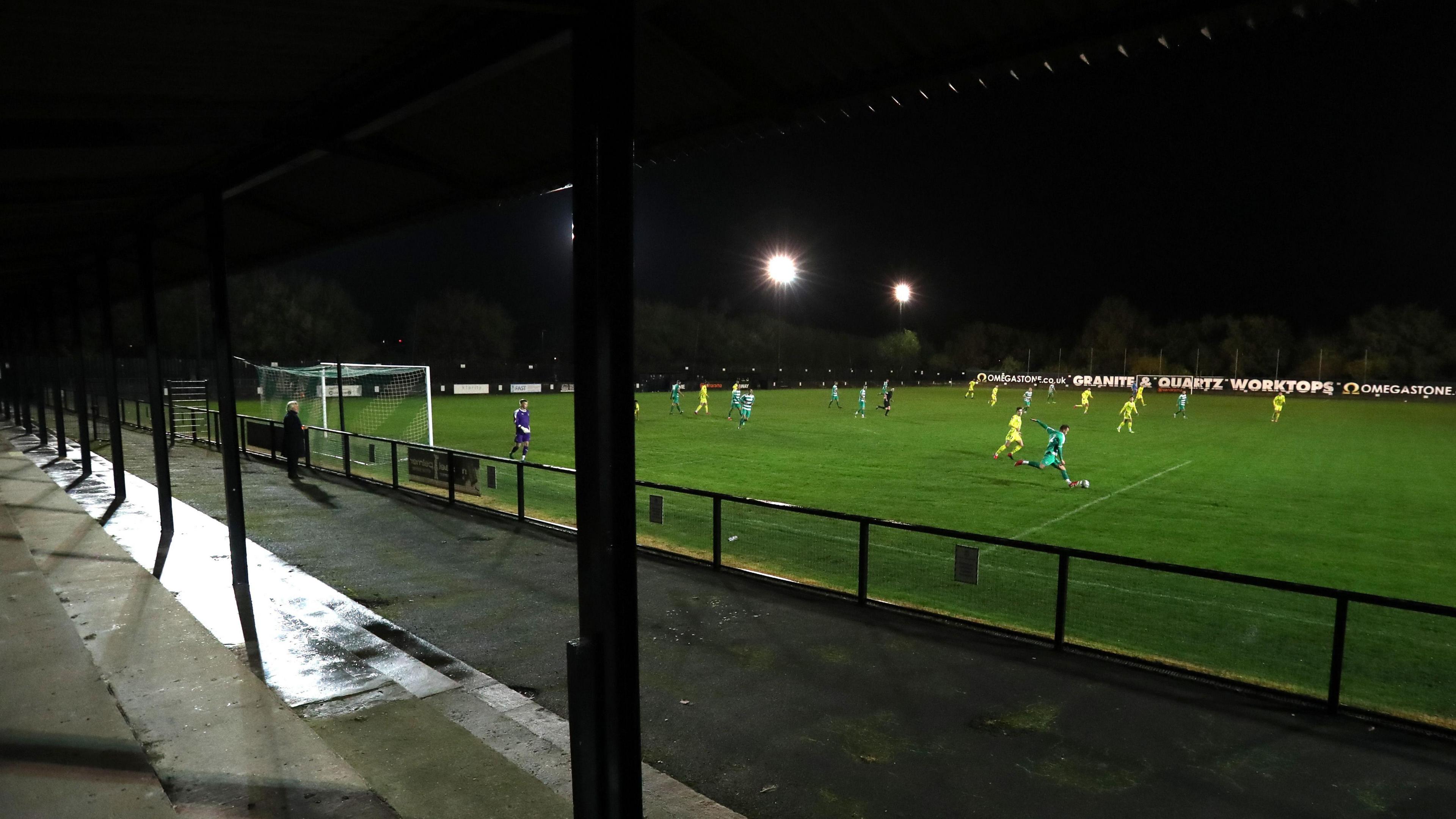 Farsley Celtic playing a match in 2020