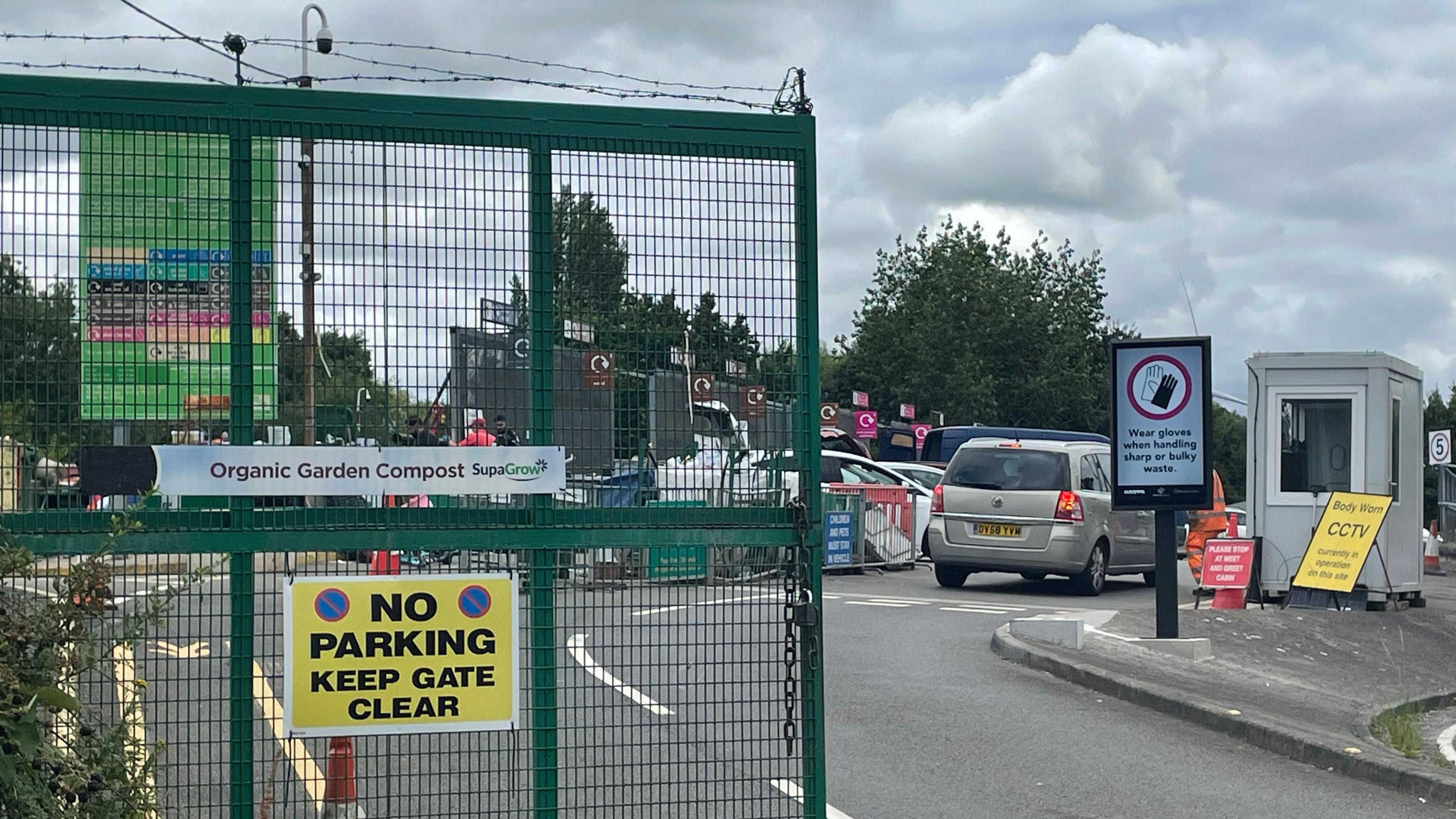 Entrance to a household waste site