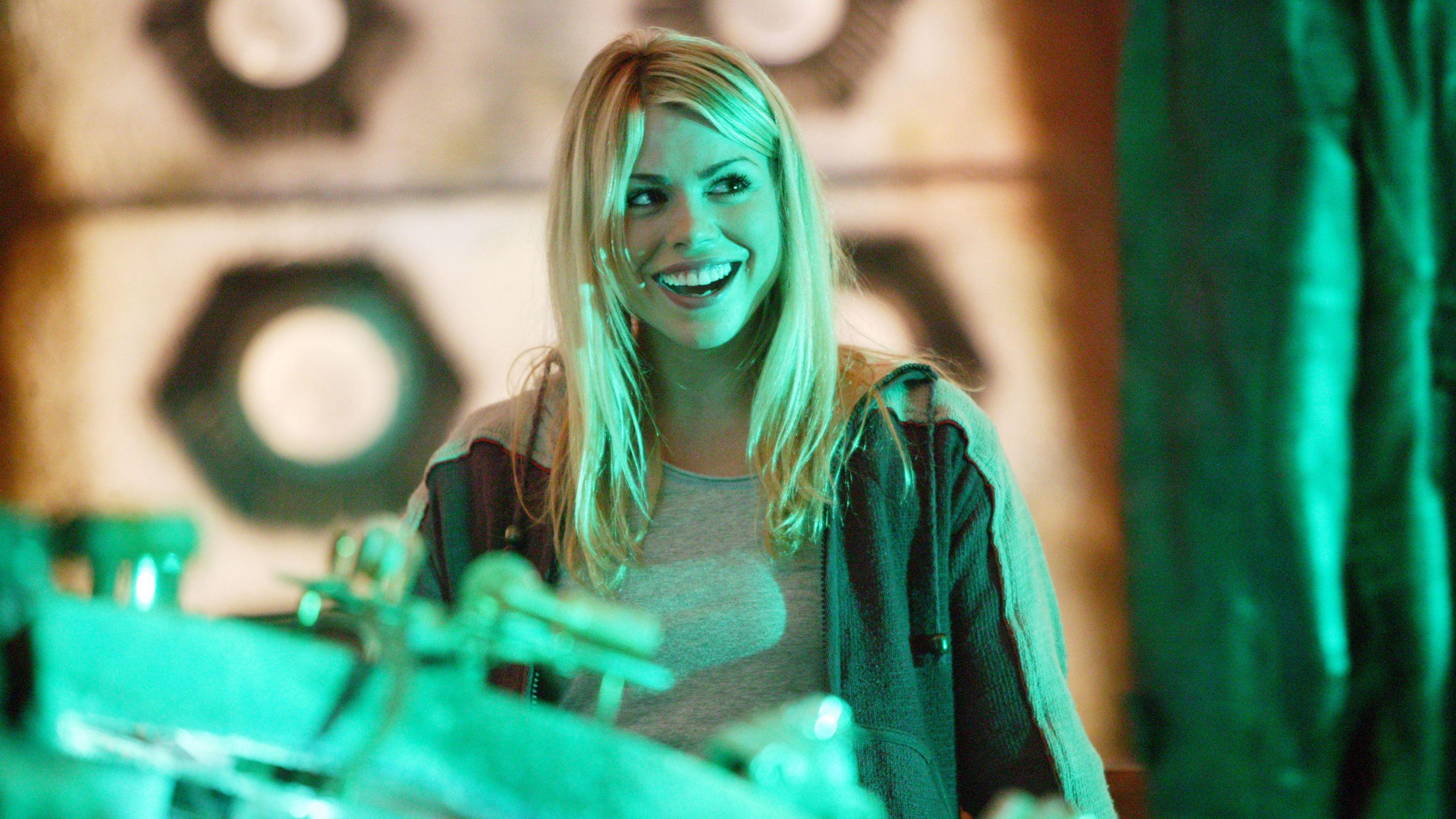 Billie Piper in the TARDIS
