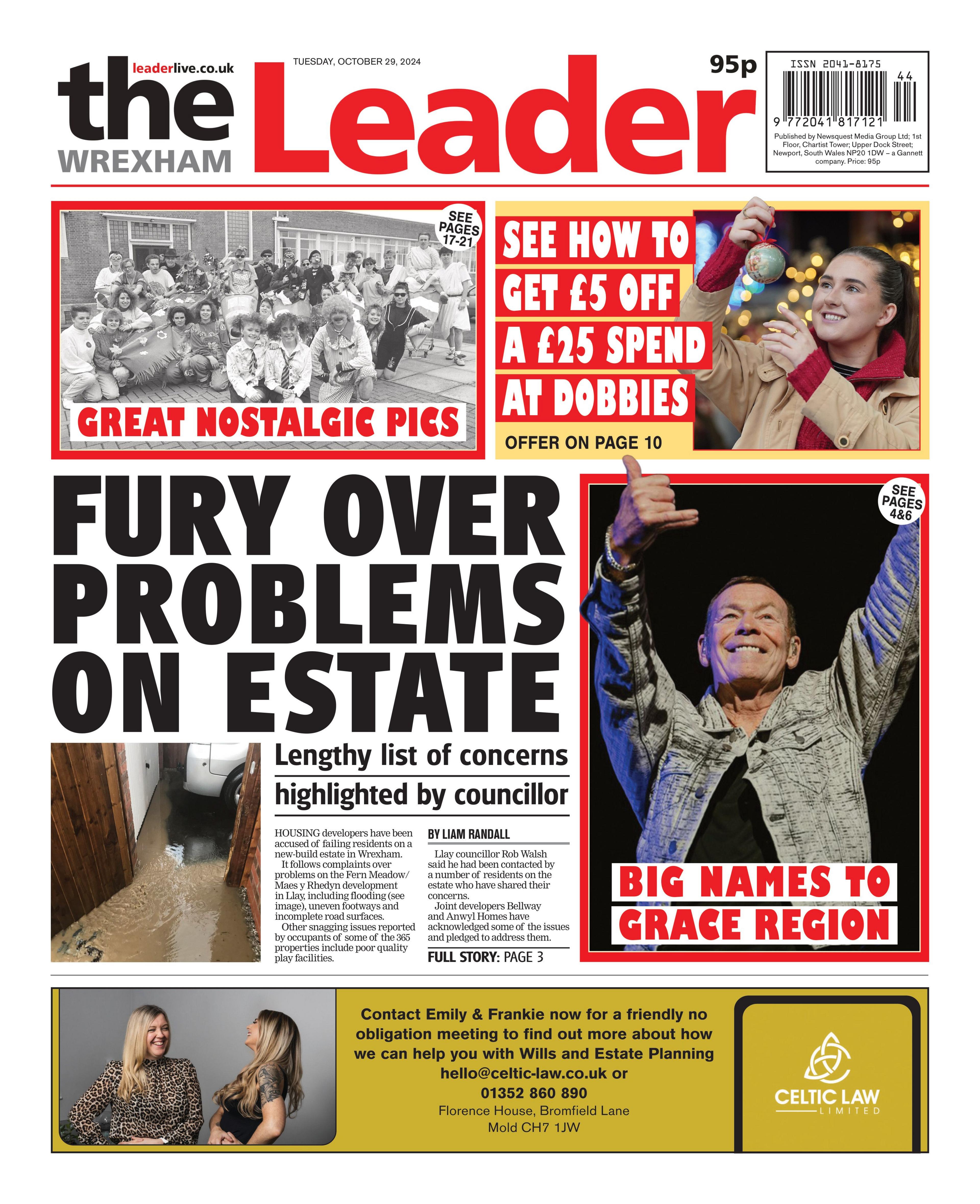 Wrexham Leader front page