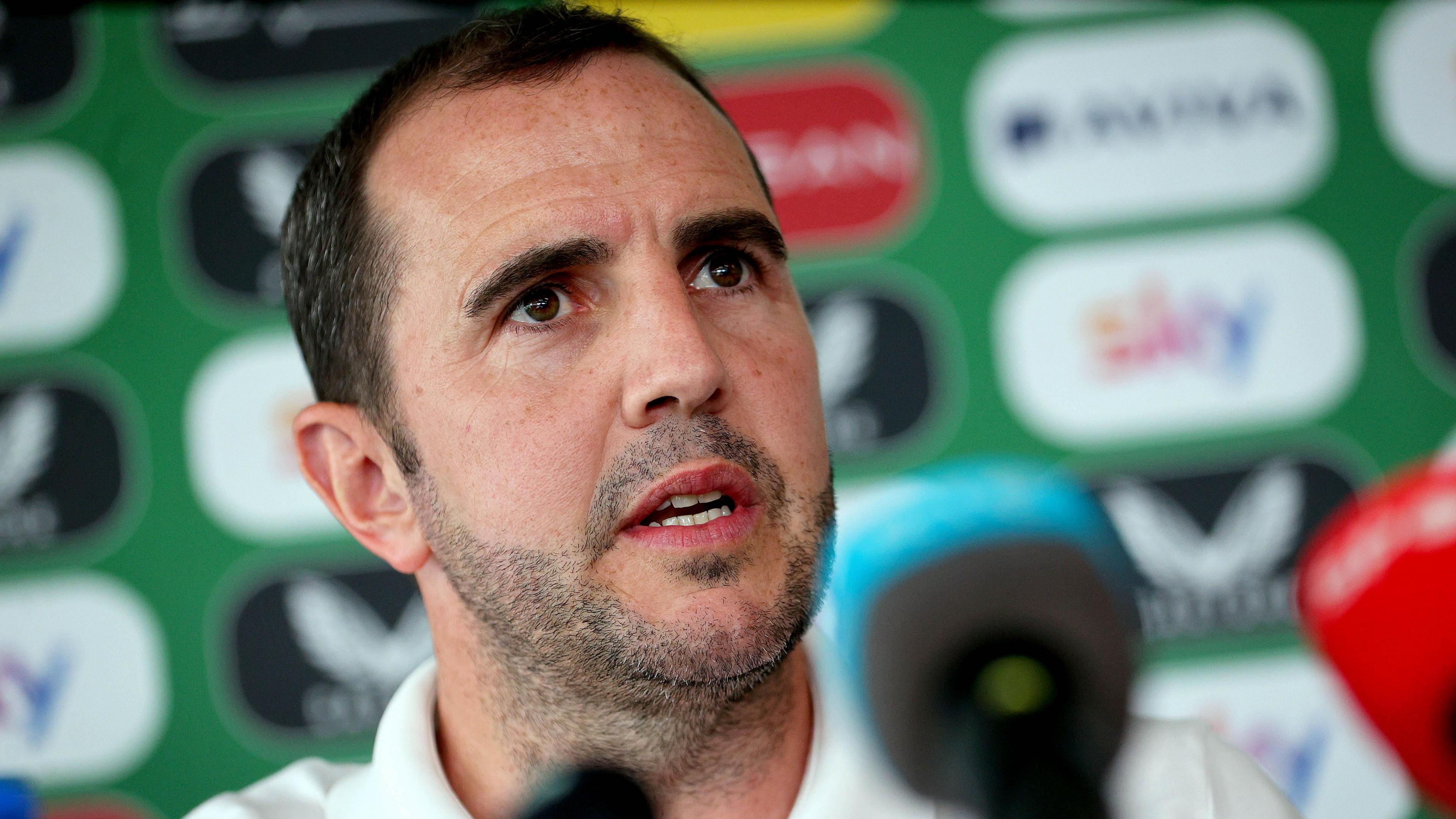 Republic of Ireland interim boss John O'Shea at the announcement of the squad for the upcoming friendlies against Hungary and Portugal