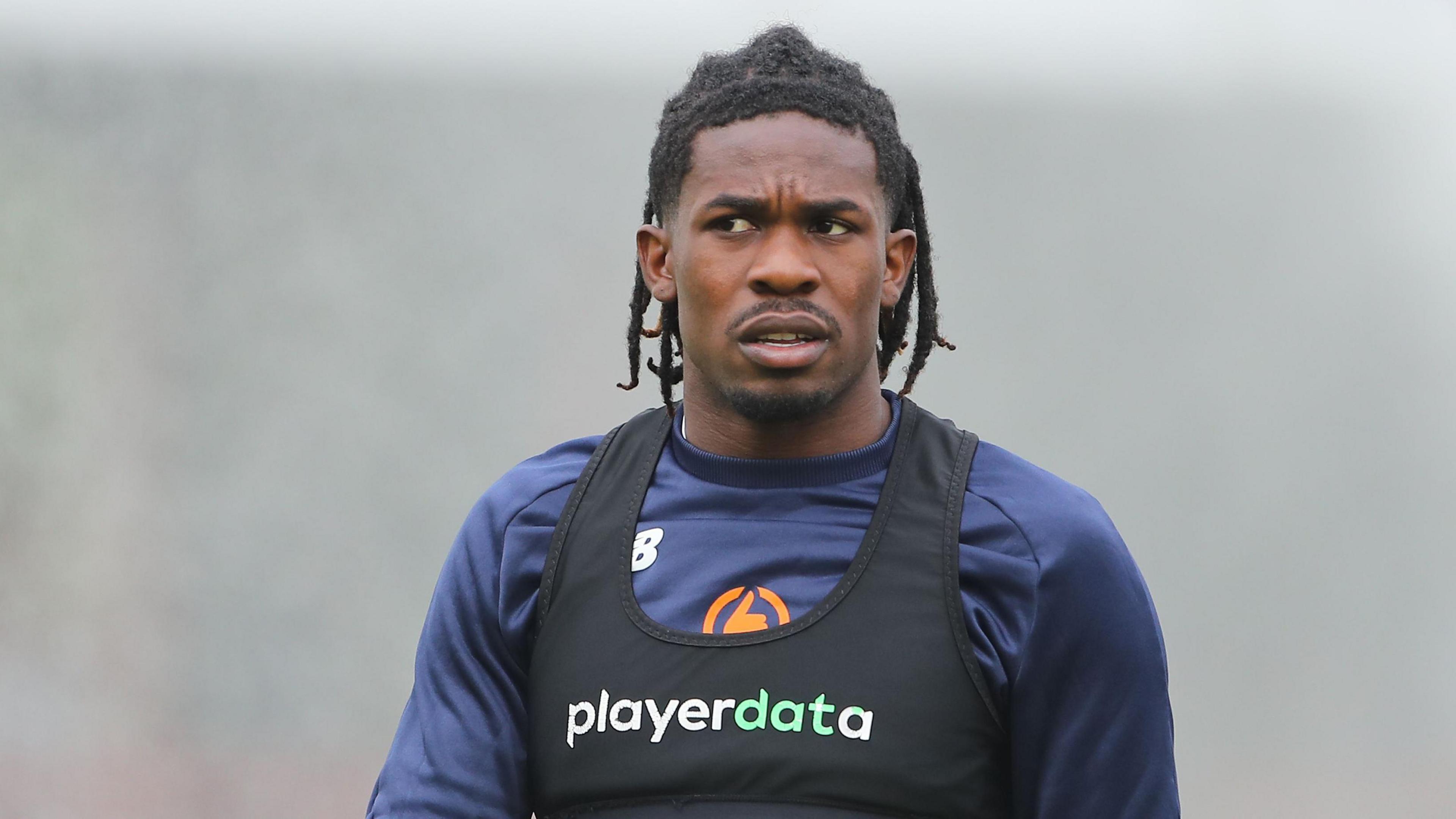 Tim Akinola in training before a game 