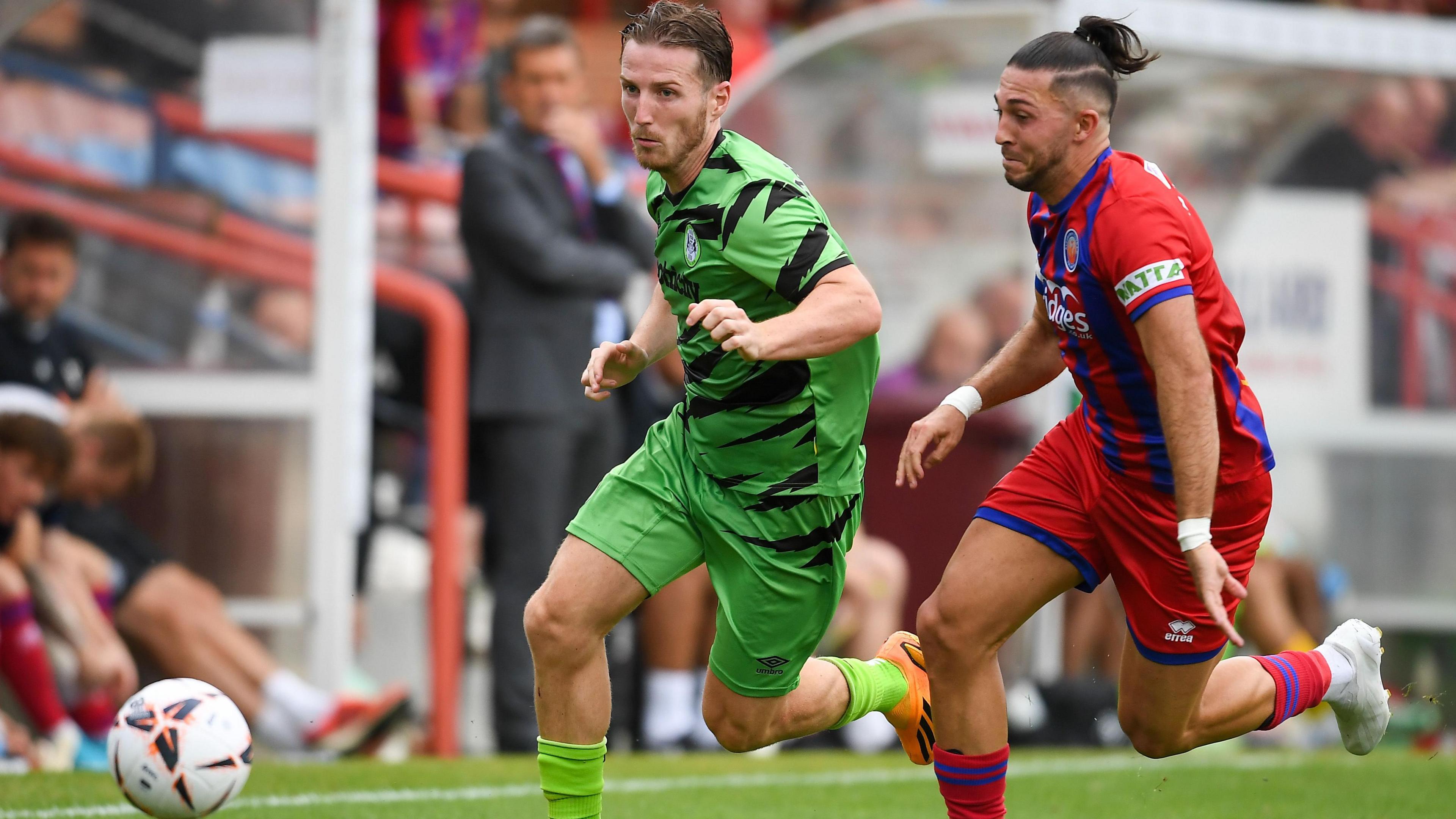 Action from Aldershot Town v Forest Green Rovers