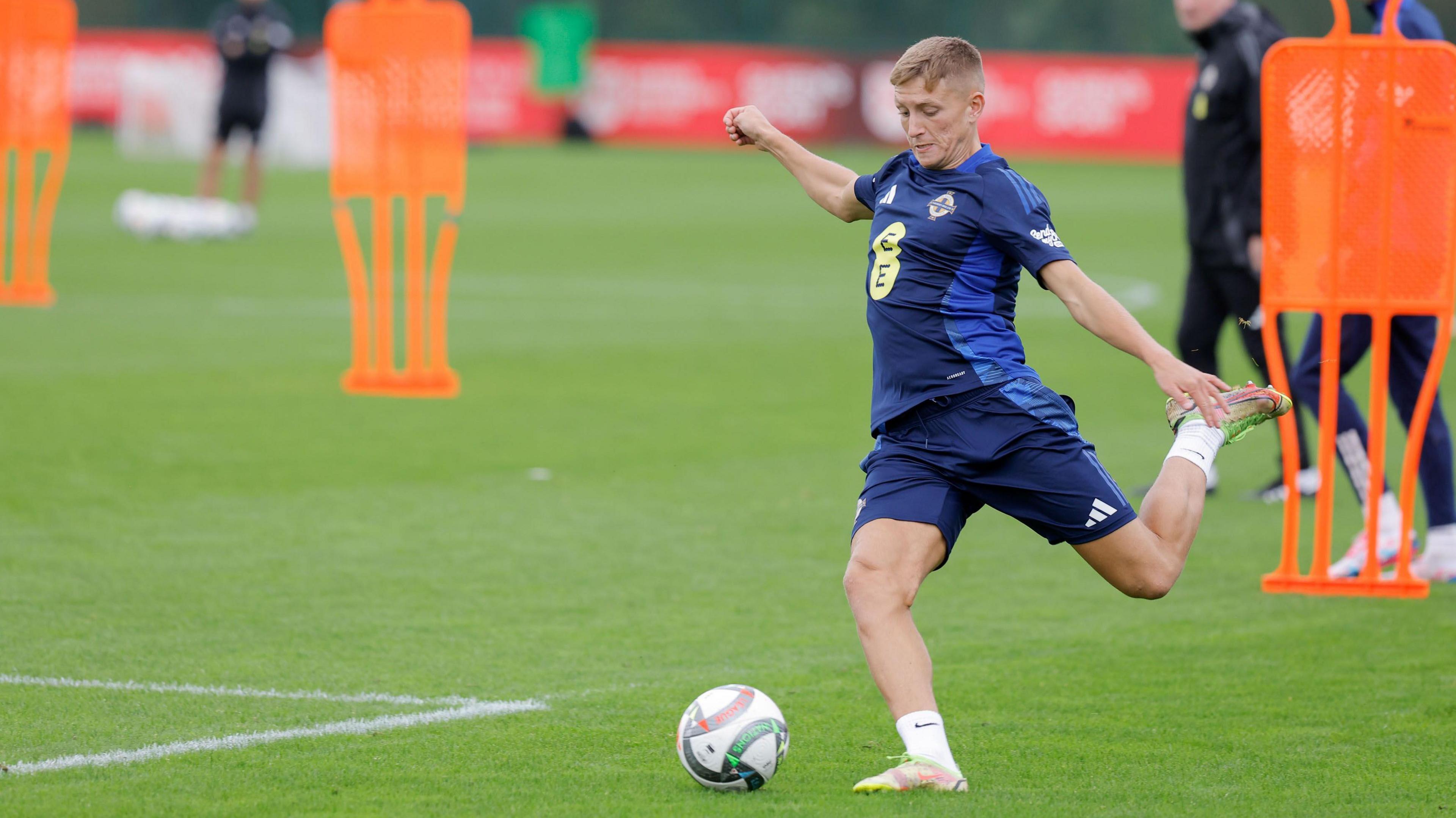 Northern Ireland's Callum Marshall training at Queen's University Sport in Belfast
