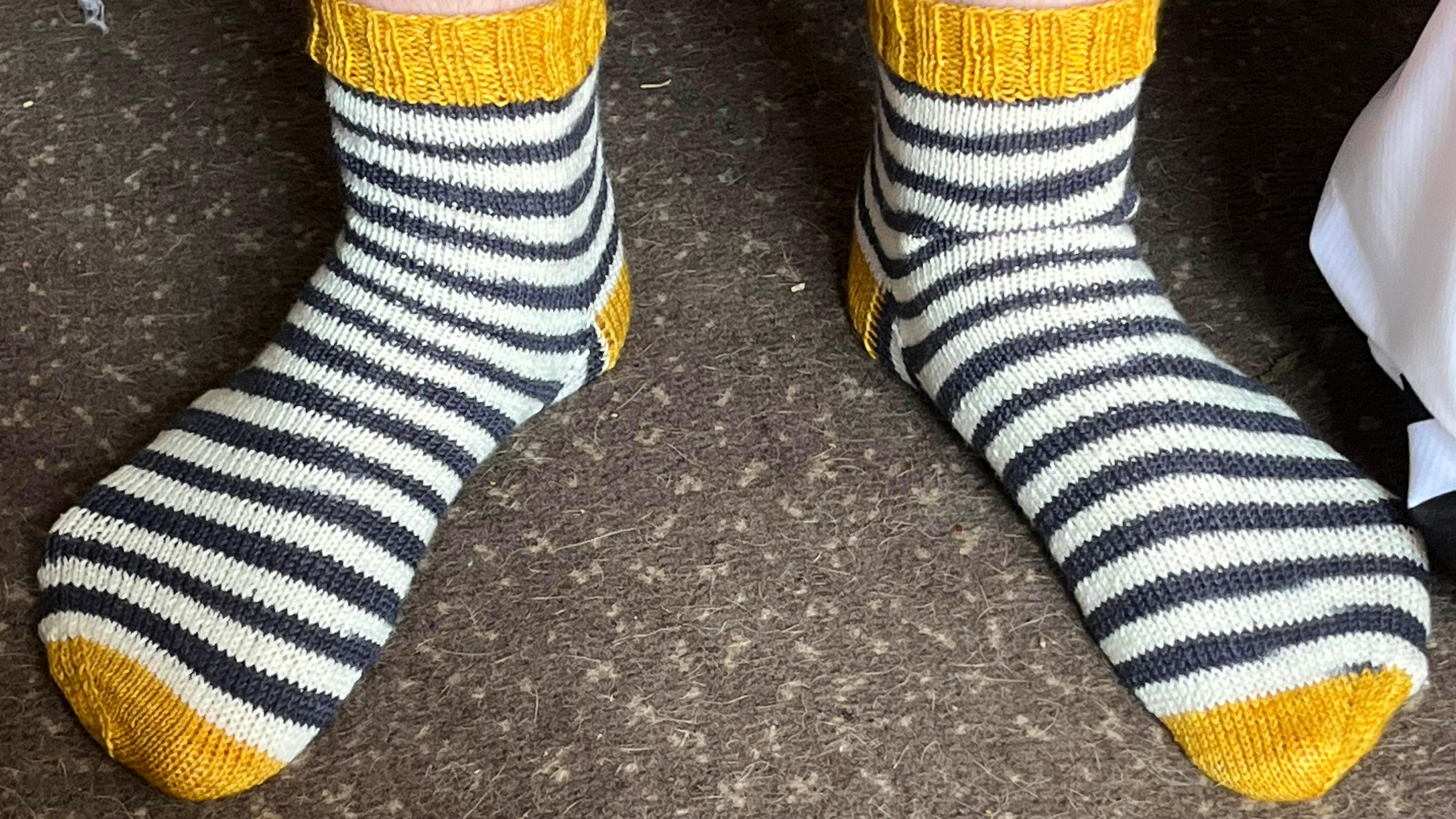 A pair of knitted socks