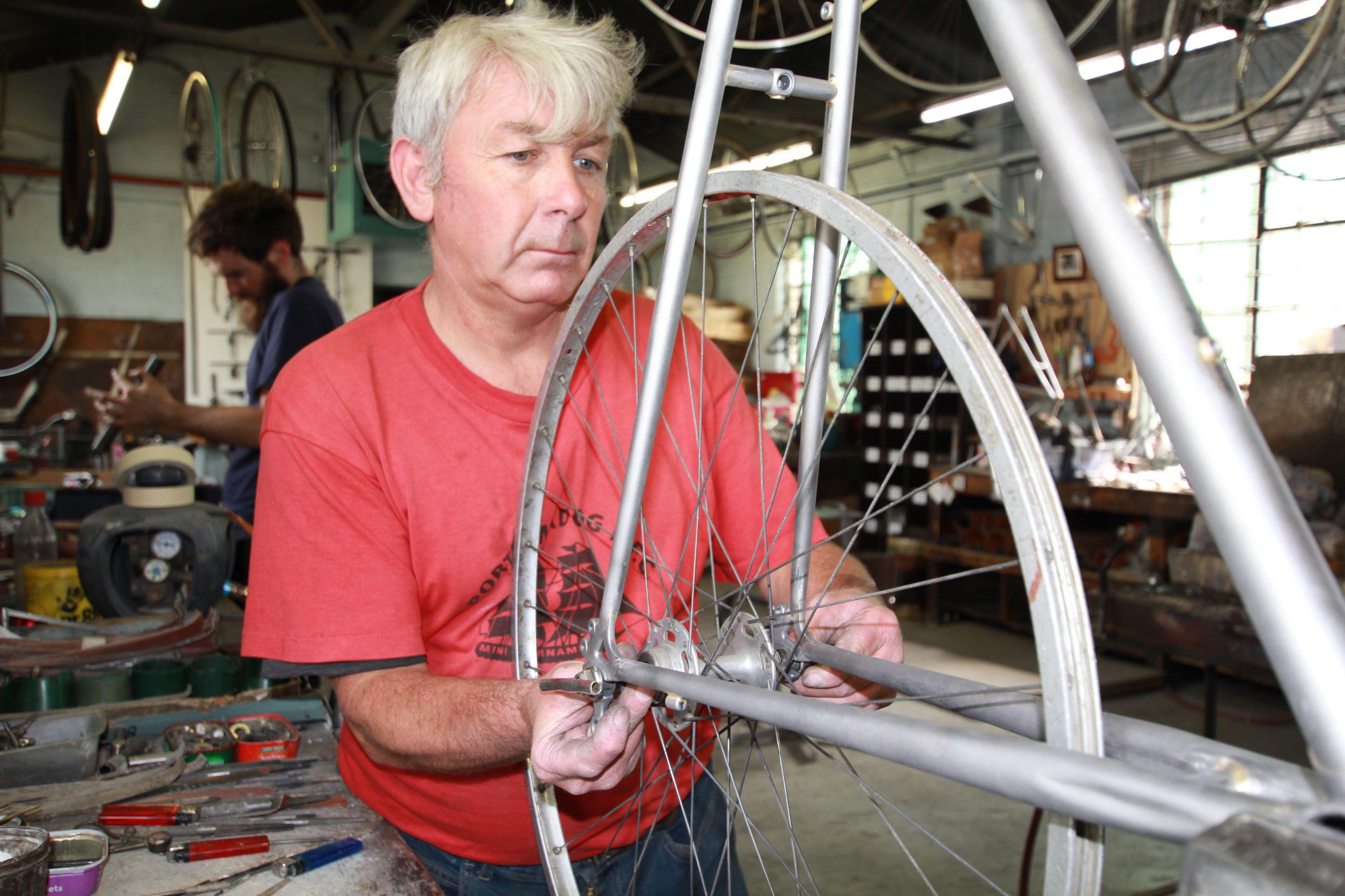 A Mercian Cycles employee in 2015