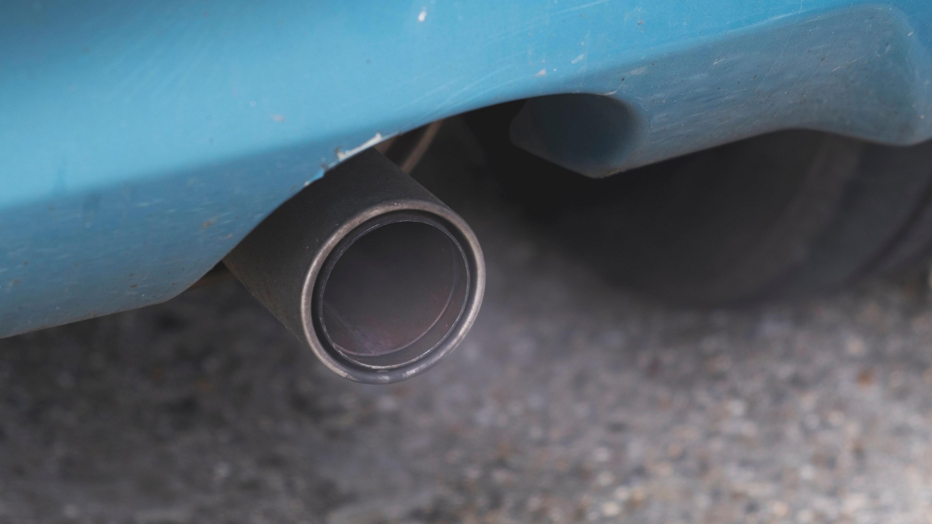 Close-up picture of a car exhaust