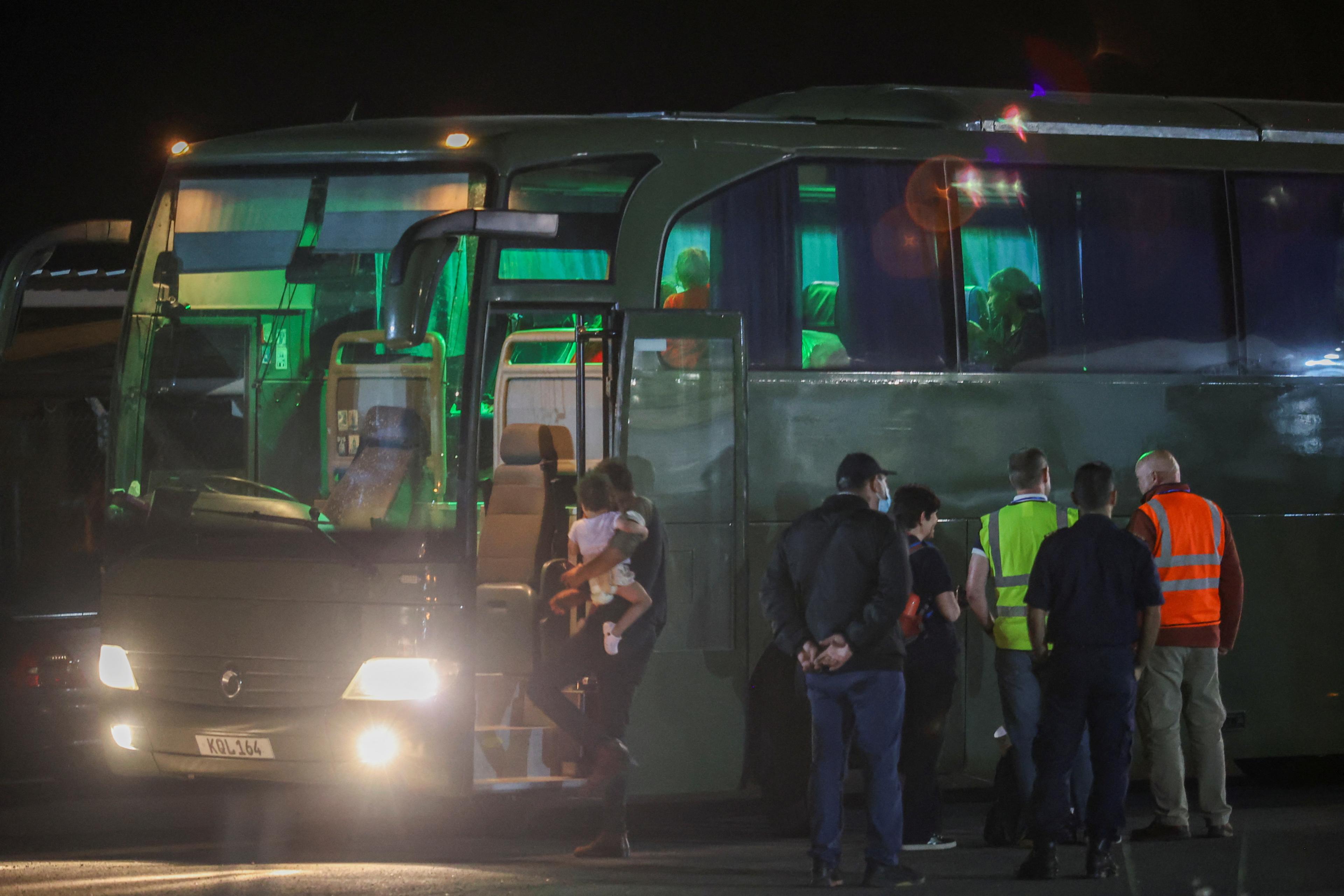 British nationals landing in Cyprus were put on coaches