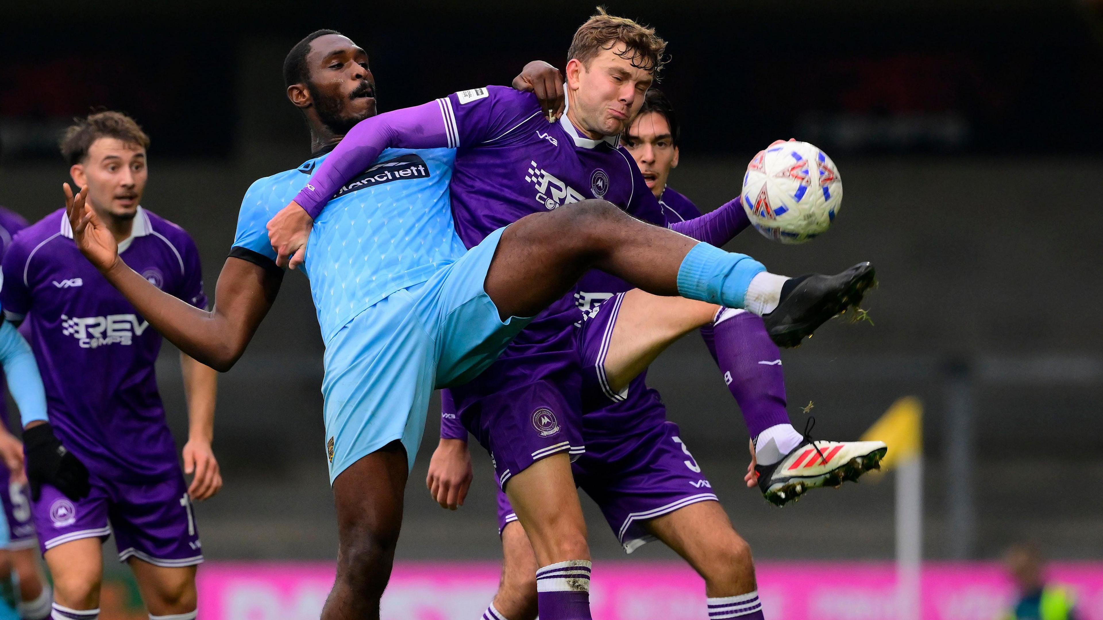 Action from Torquay United v Maidstone United in the FA Trophy