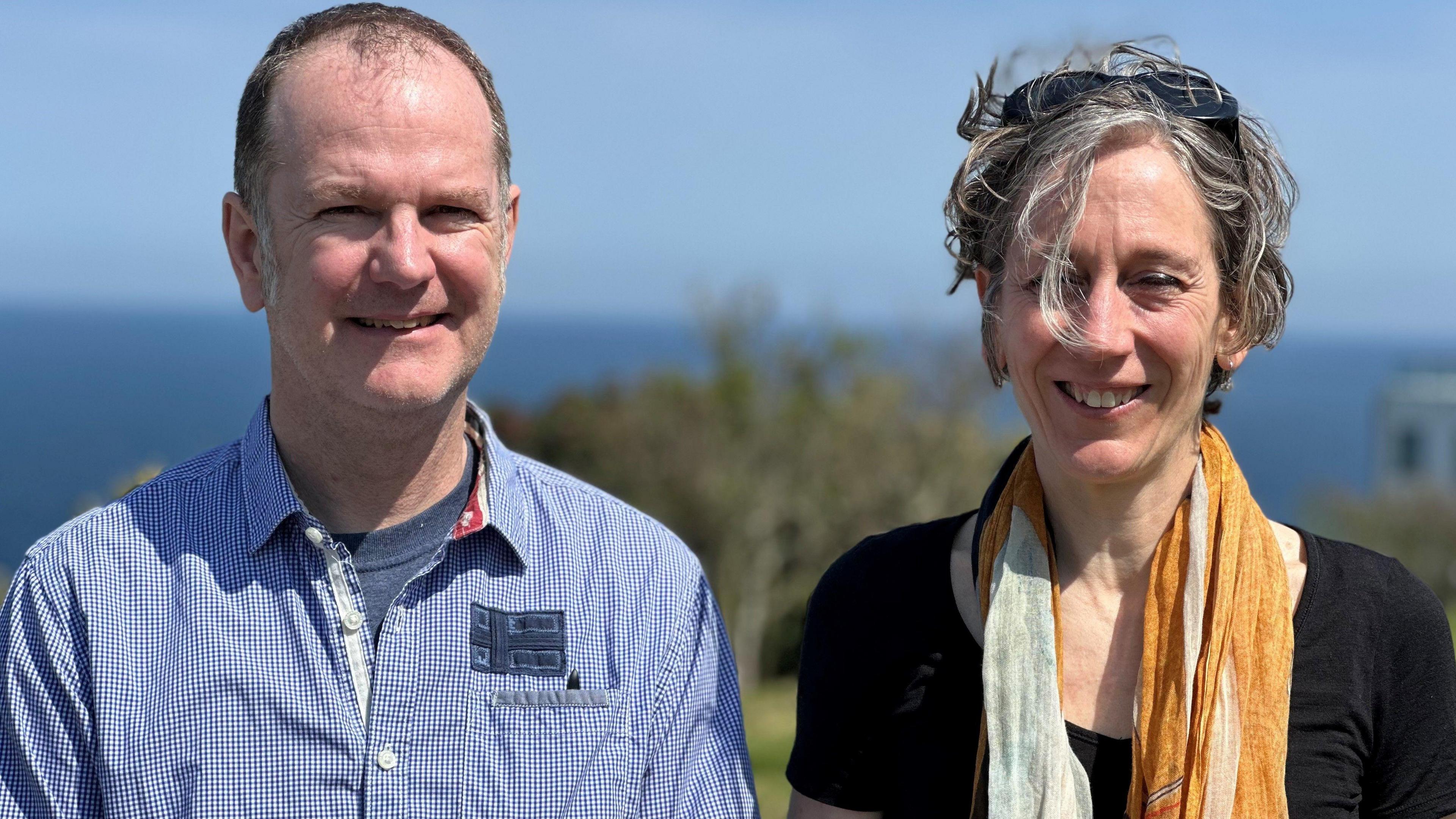 Andrew McDonald and Reneé-Claude Breitenstien smiling