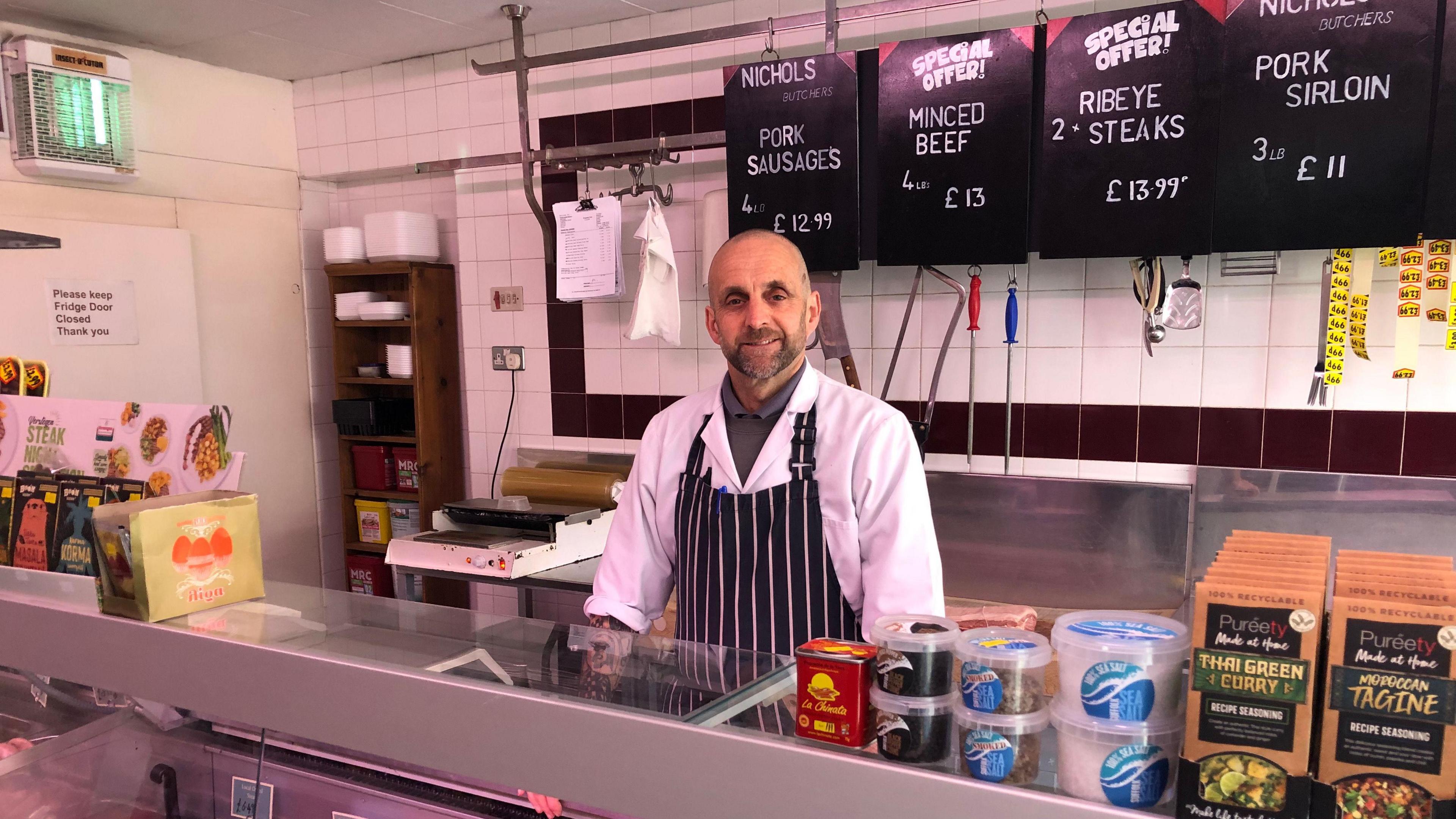 Chris Nichols of Nichols & Son Butchers in Leiston