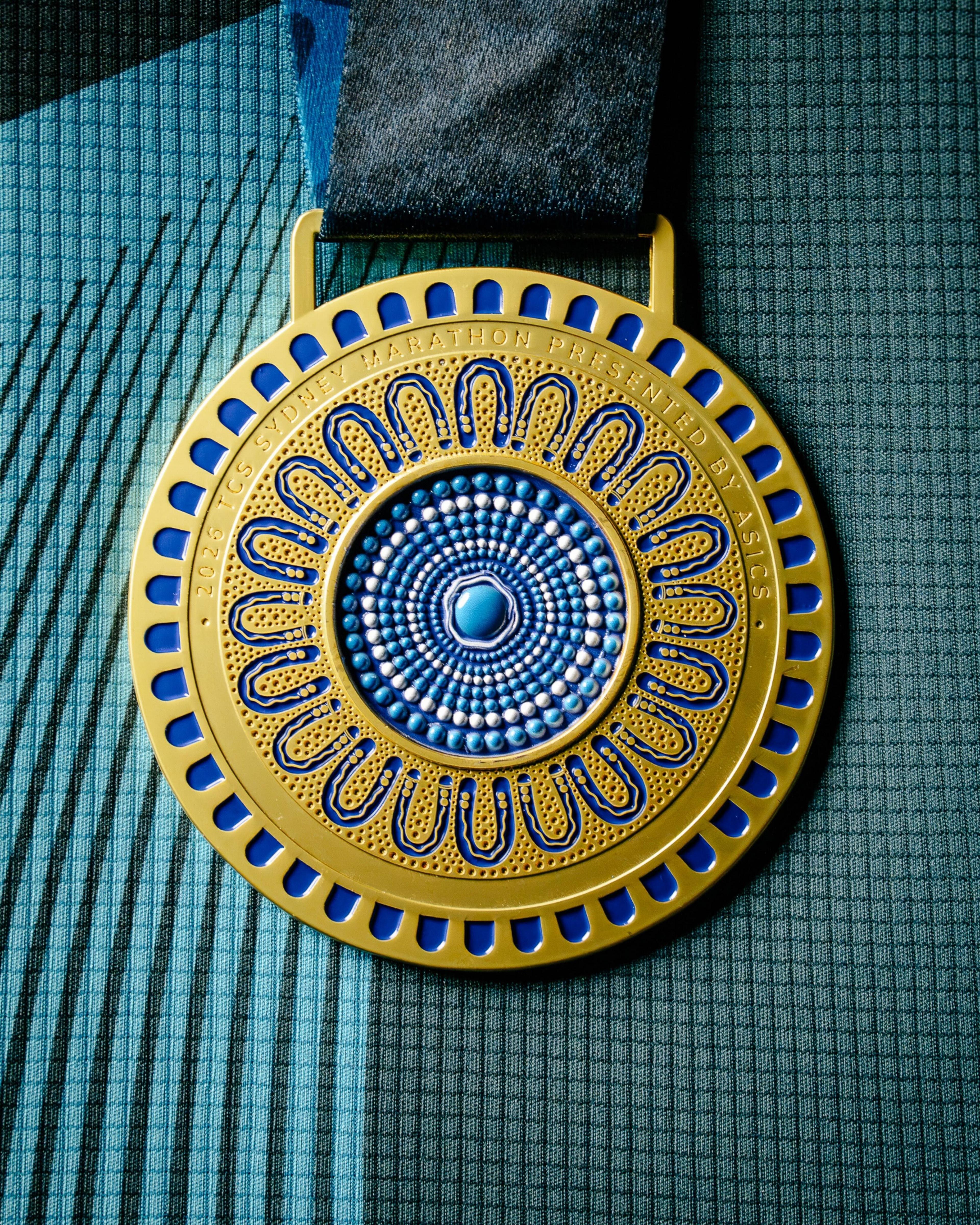 Front of the Sydney Marathon medal.
