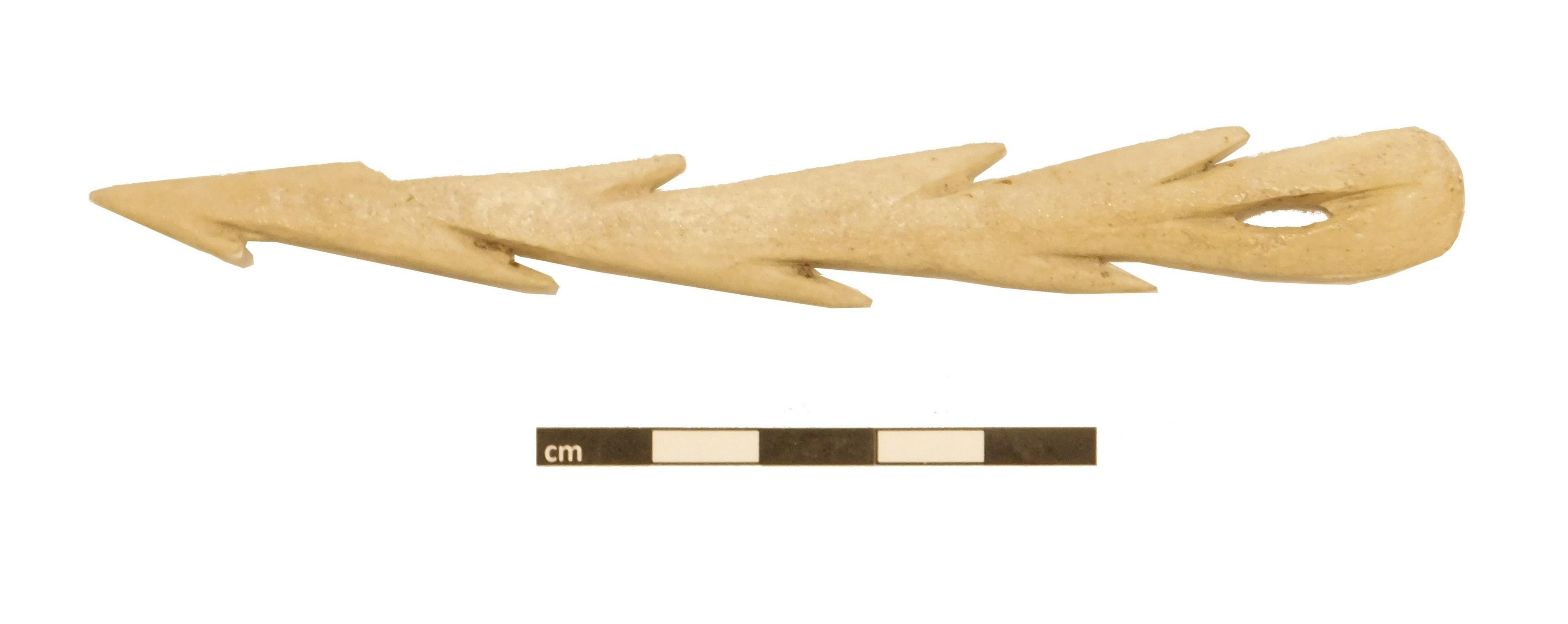 Mesolithic era harpoon