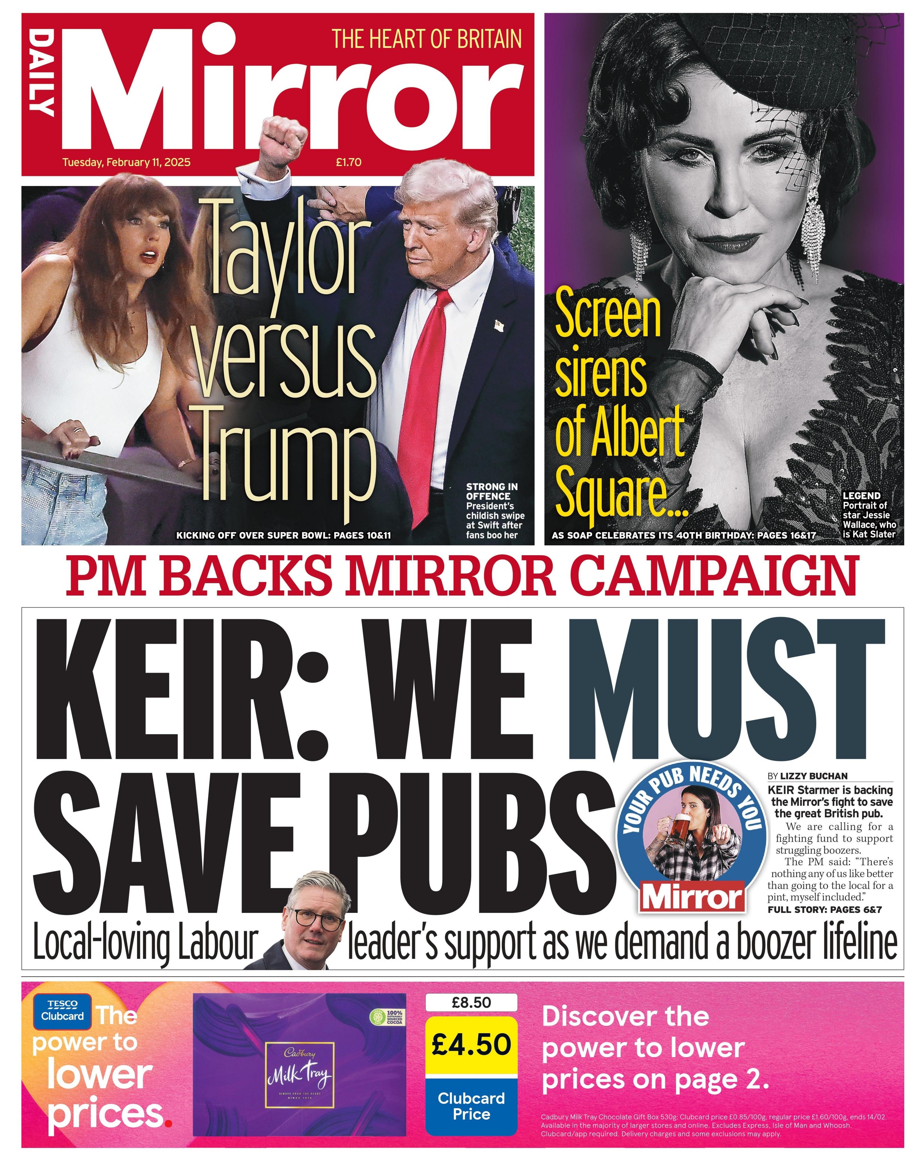 Daily Mirror: Keir - we must save pubs