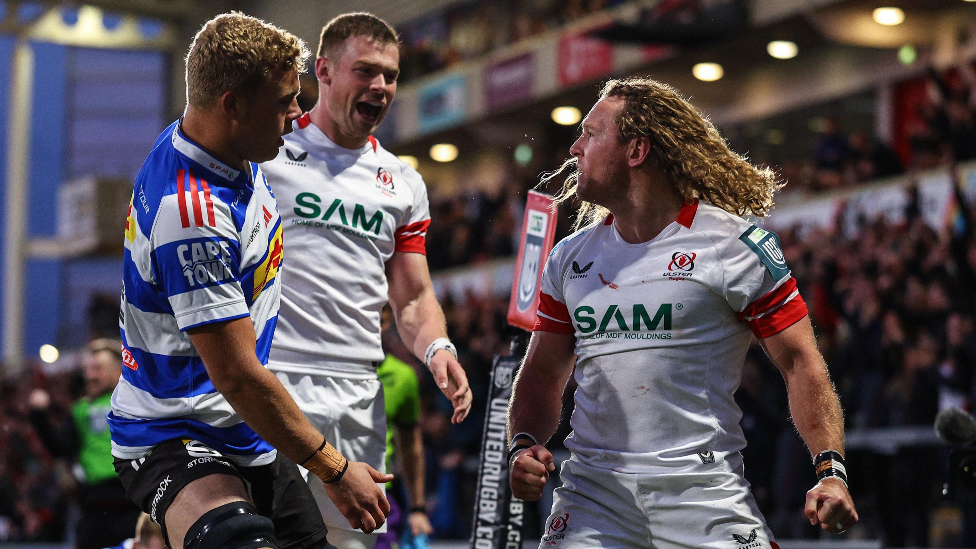 Zac Ward celebrates with Werner Kok