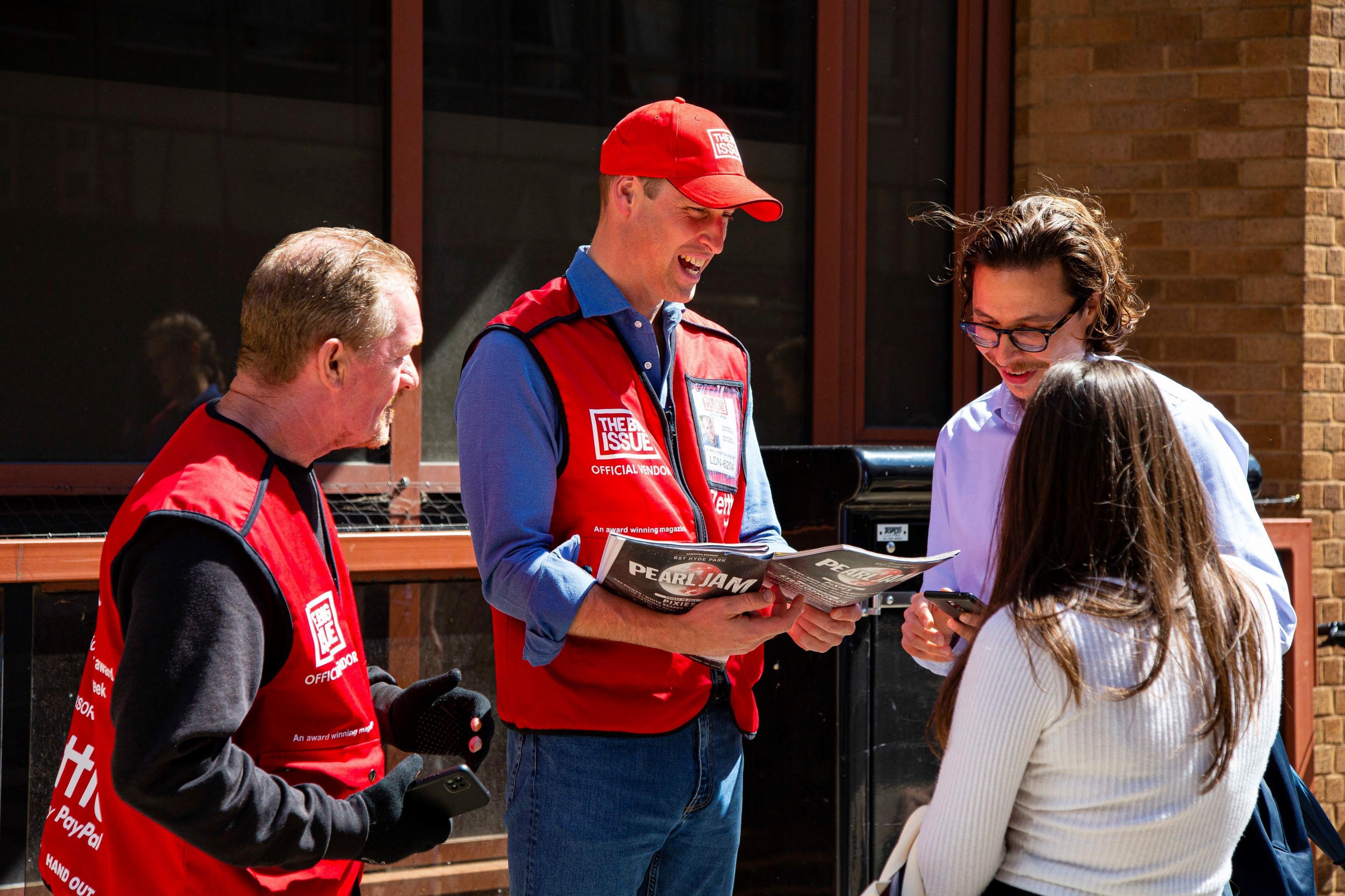 Prince William selling the Big Issue