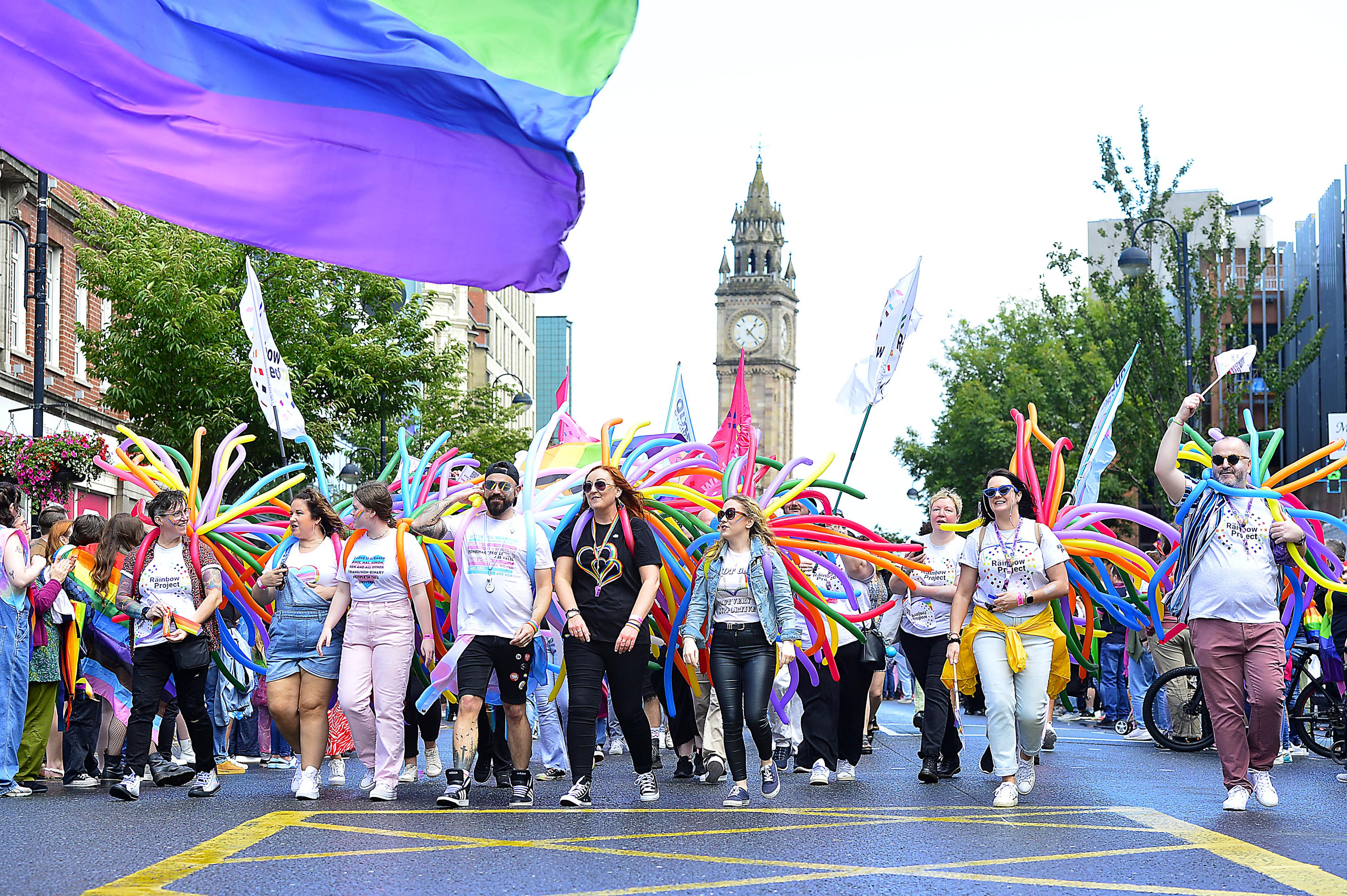 The parade made its way through Belfast City centre