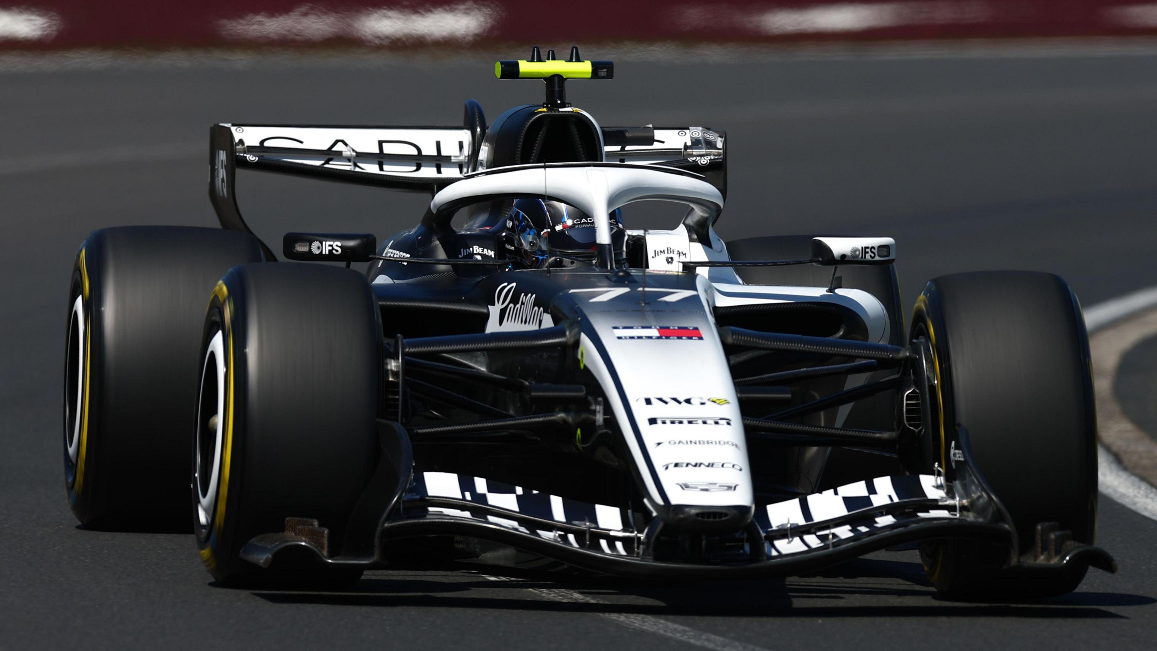 Valtteri Bottas drives the Cadillac during Australian Grand Prix first practice