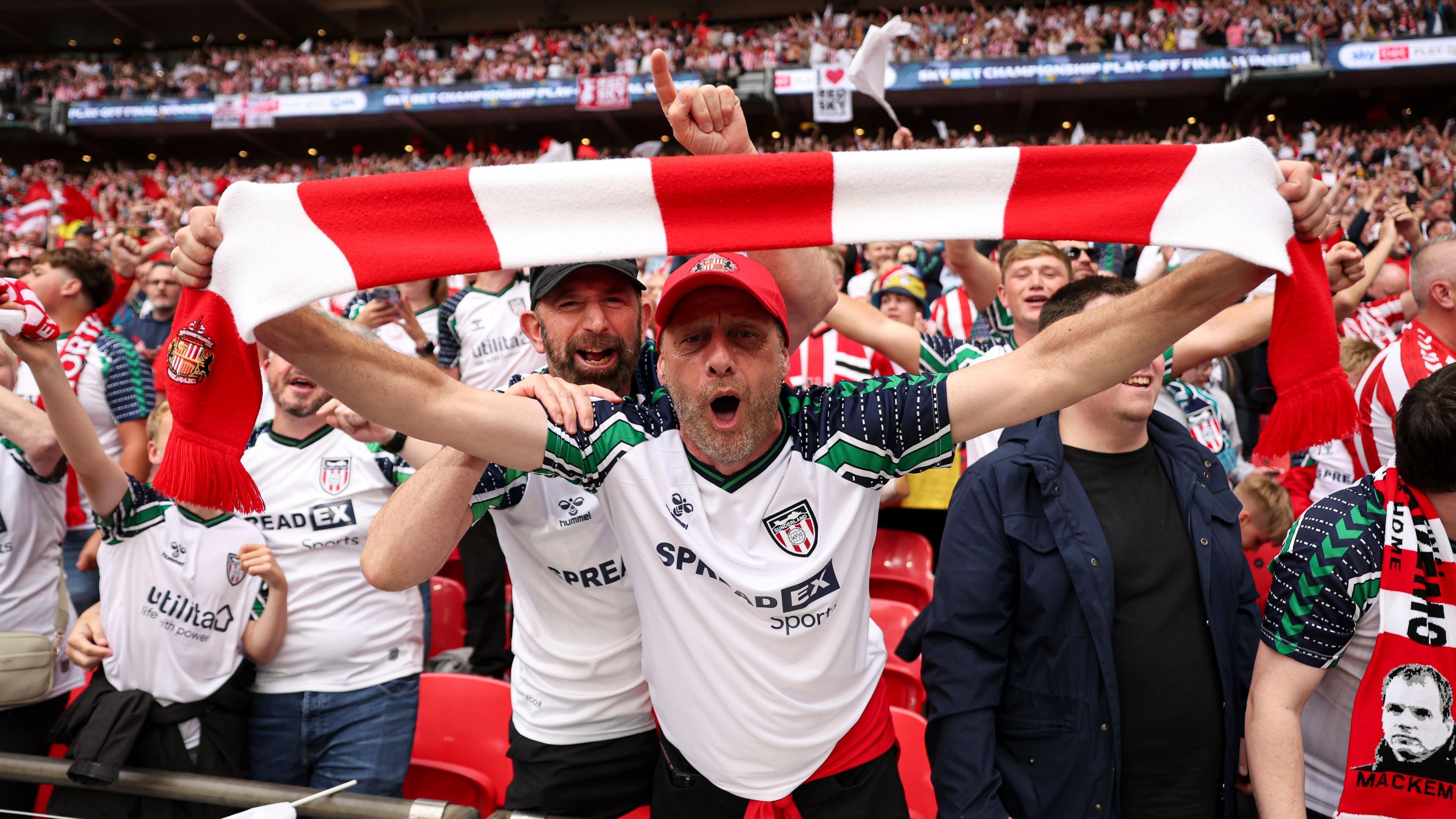 Sunderland fans at Wembley