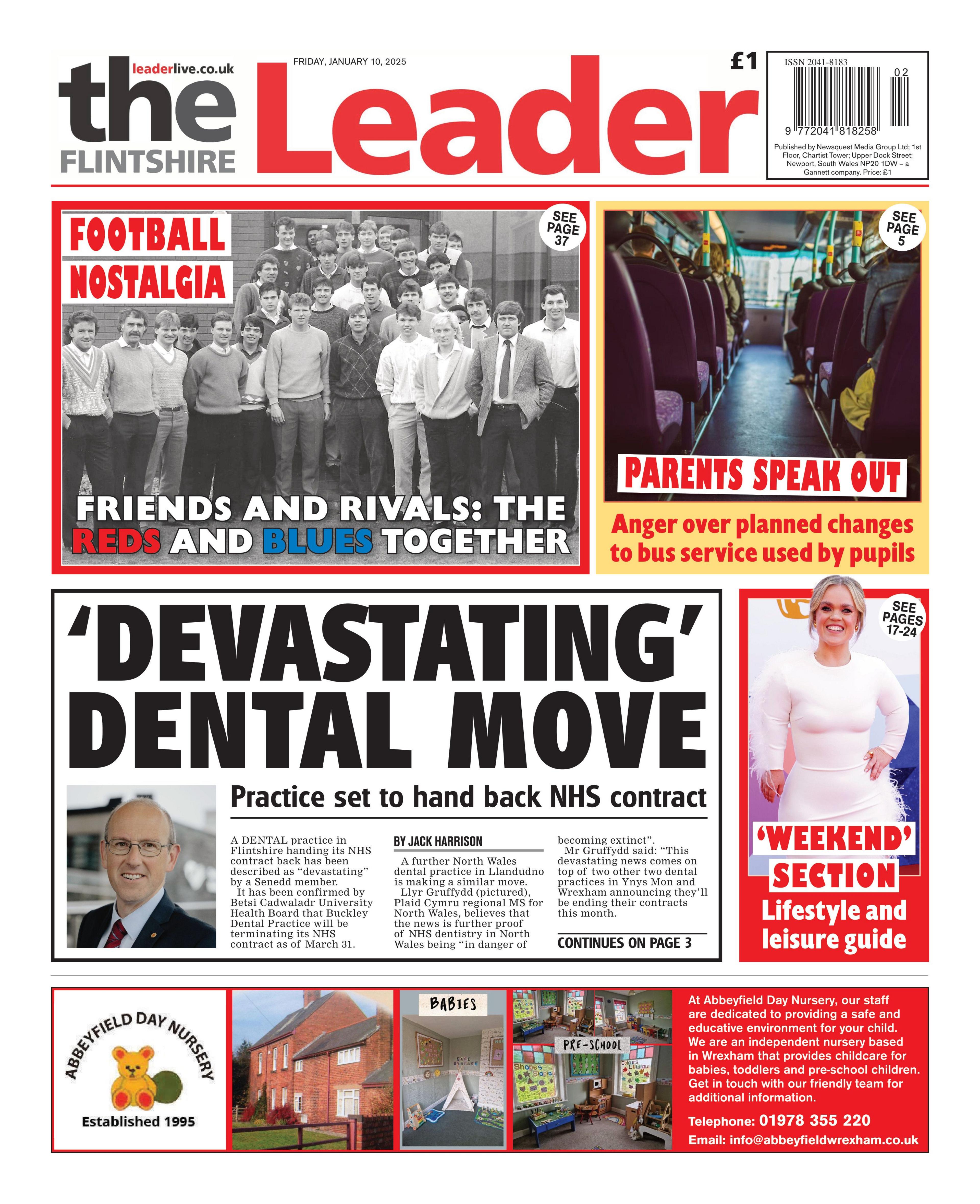 Front page of the Flintshire Leader