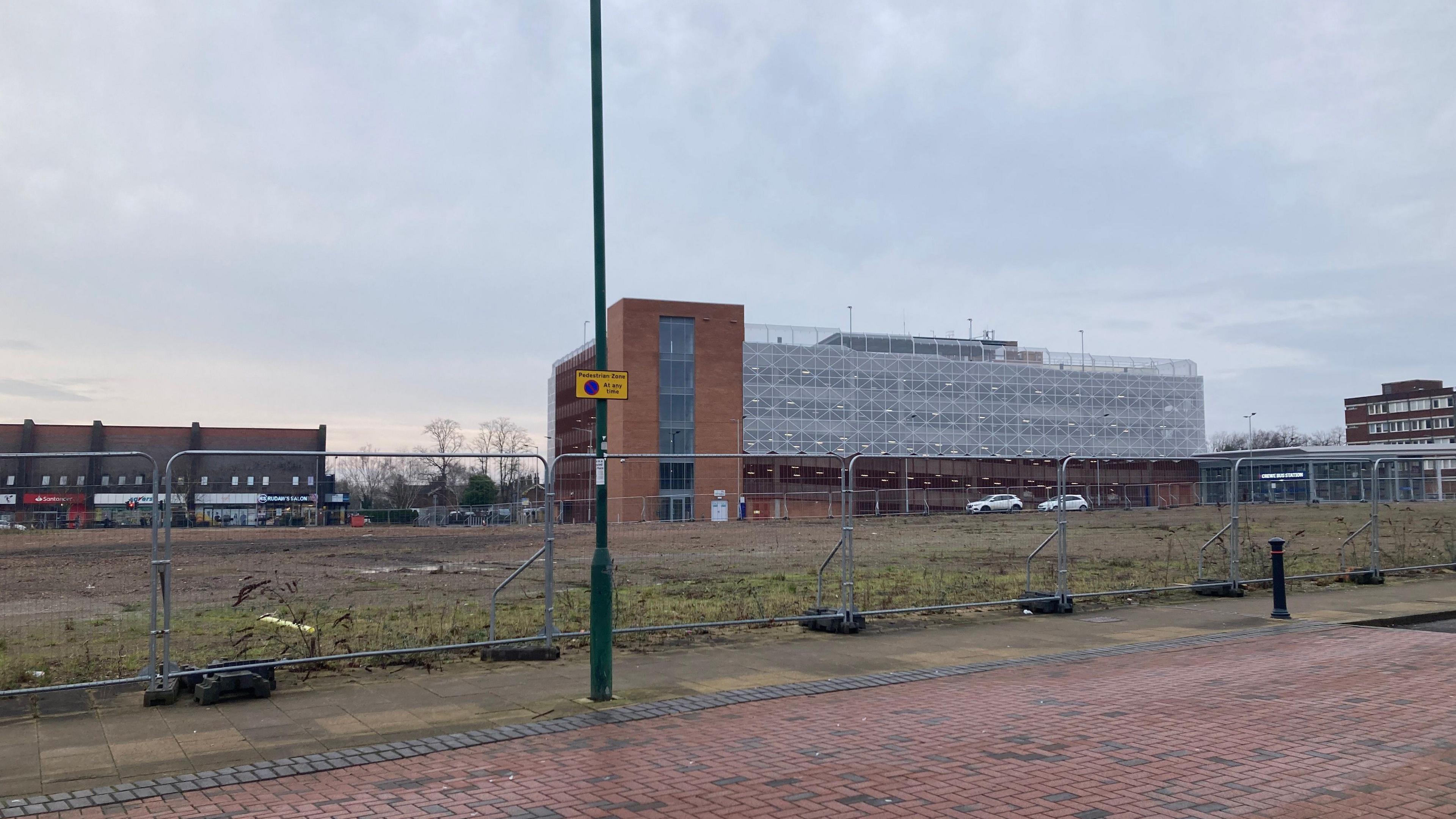The site of the Royal Arcade in Crewe