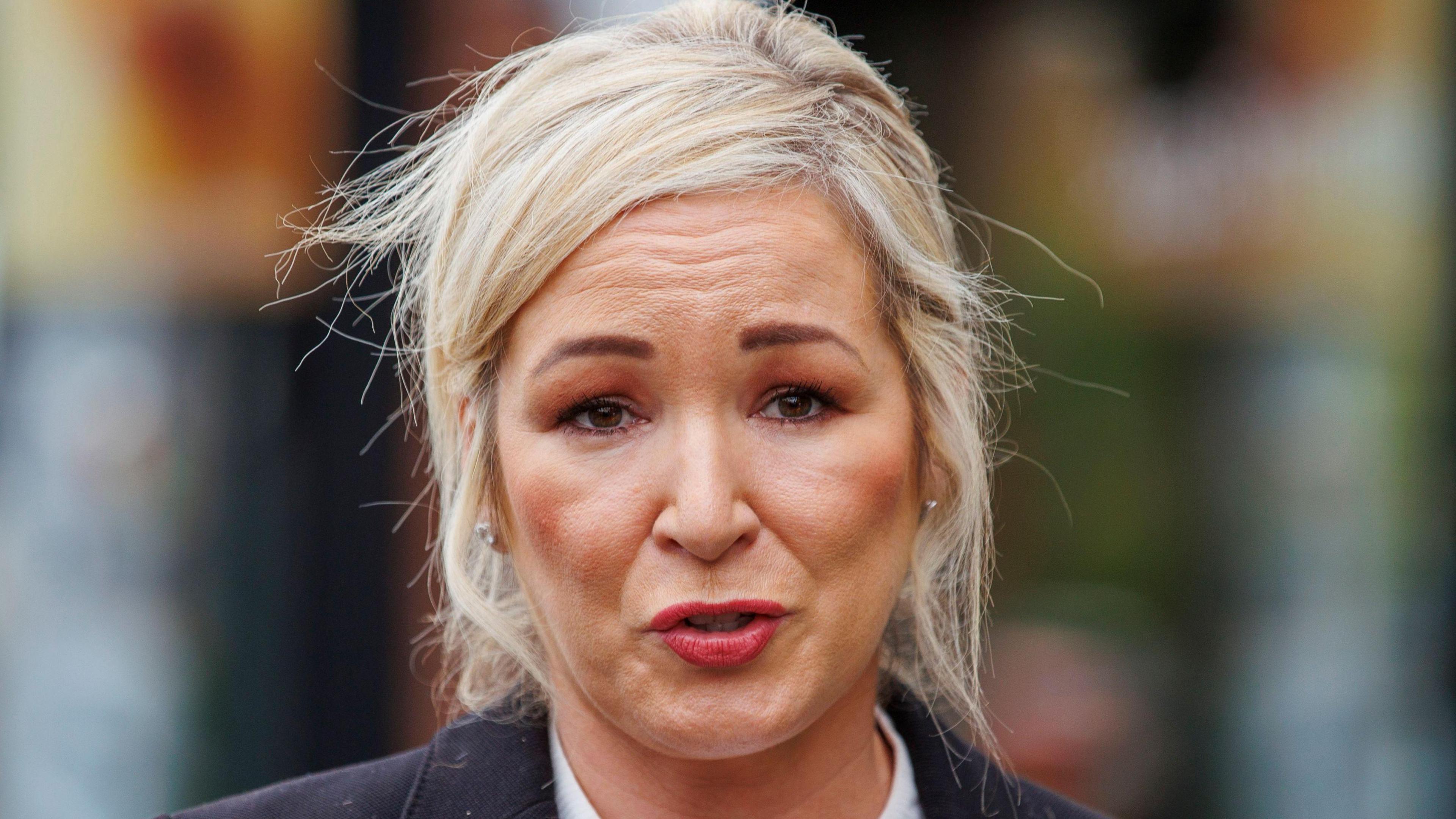Michelle O'Neill looking at the camera. She has blonde hair