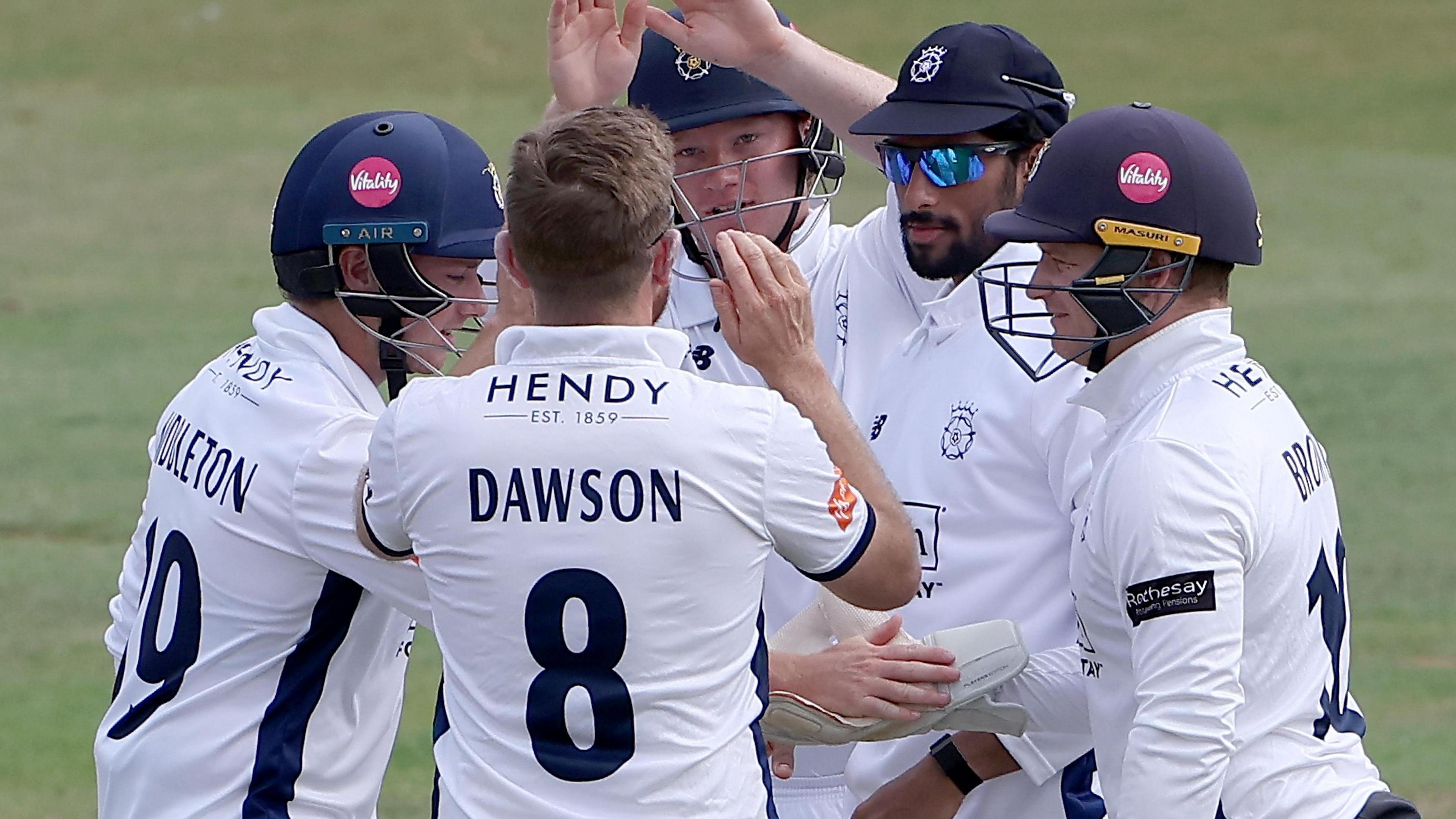 Hampshire celebrate wicket