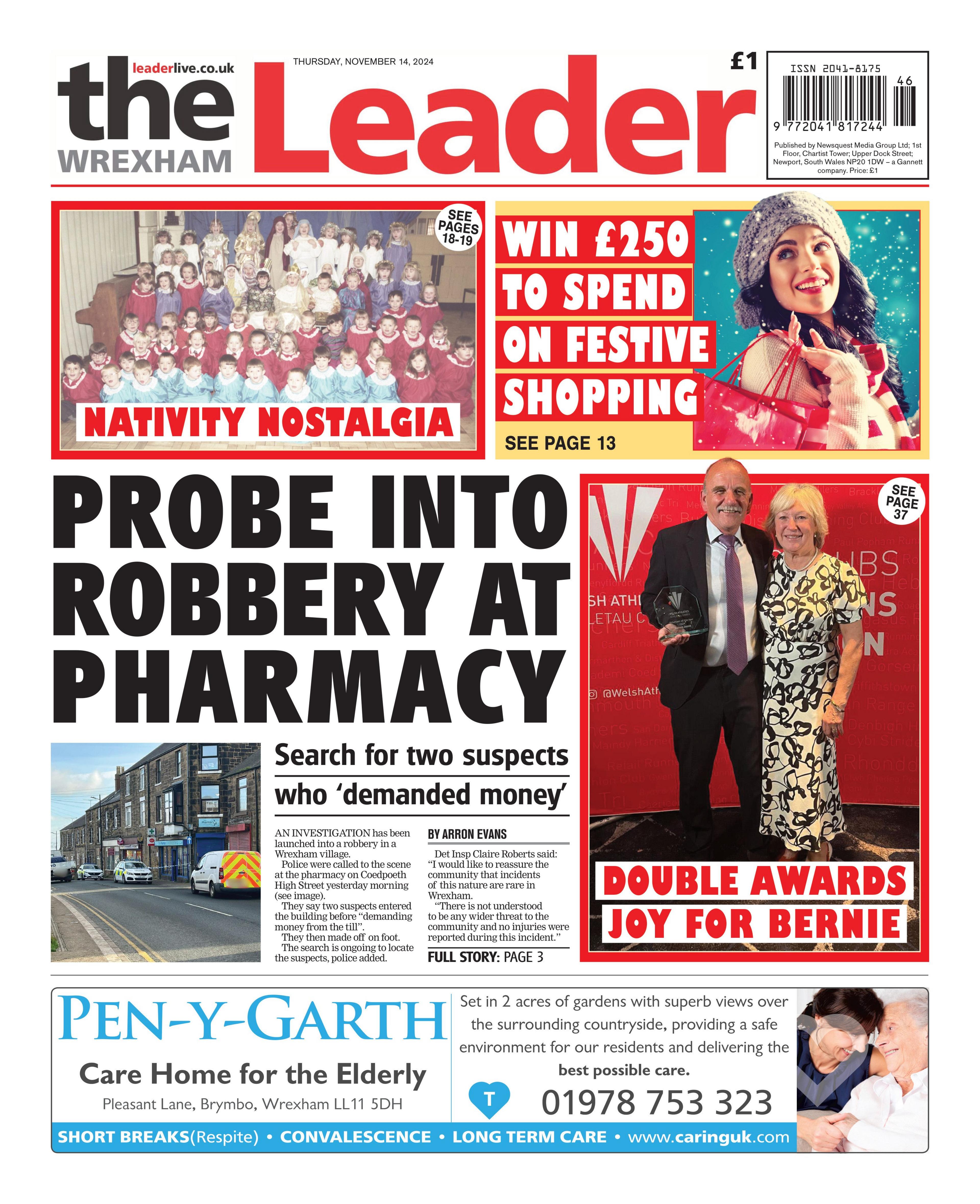 Wrexham Leader front page