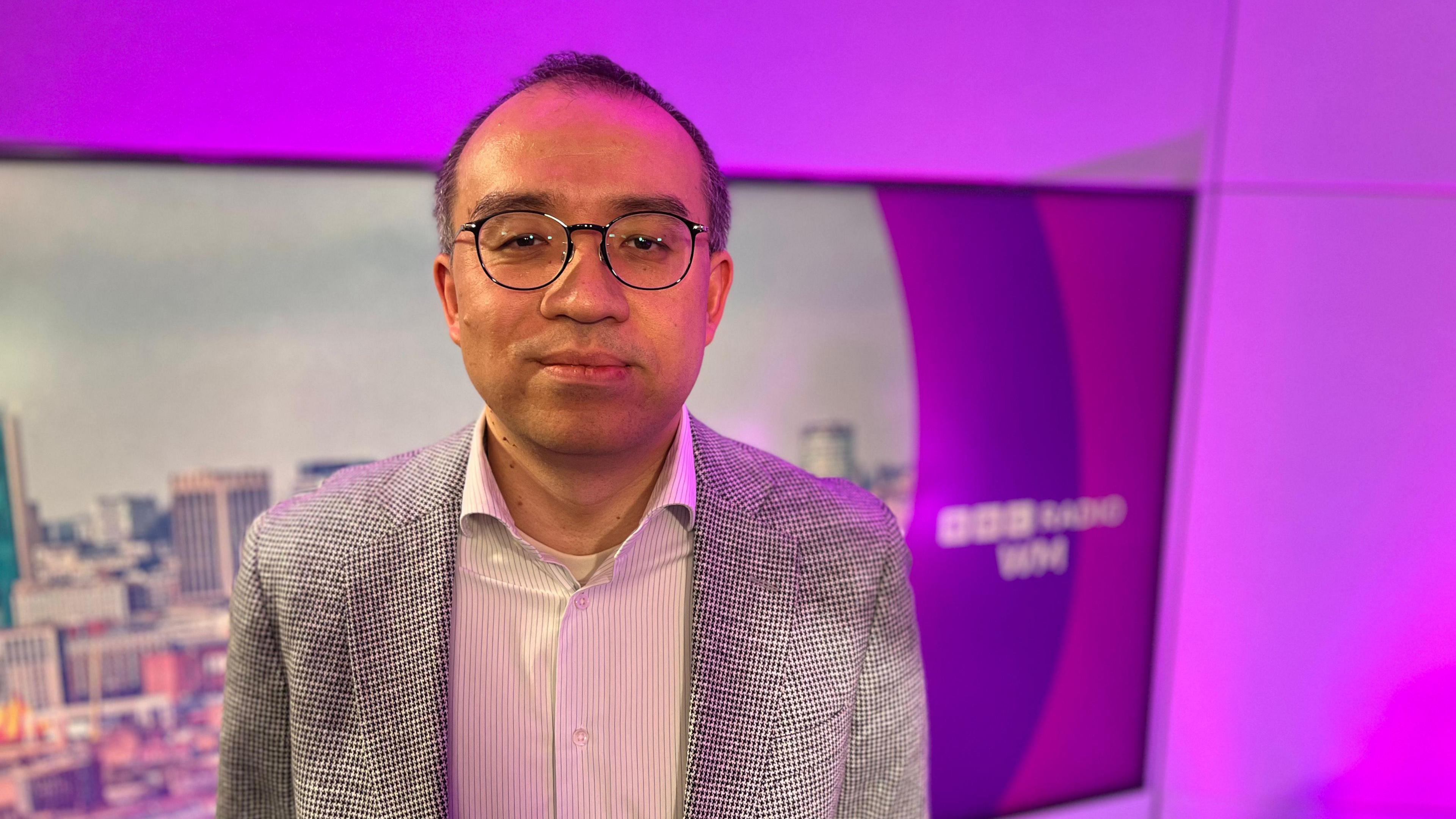Jeff Shi at BBC Radio WM studios
