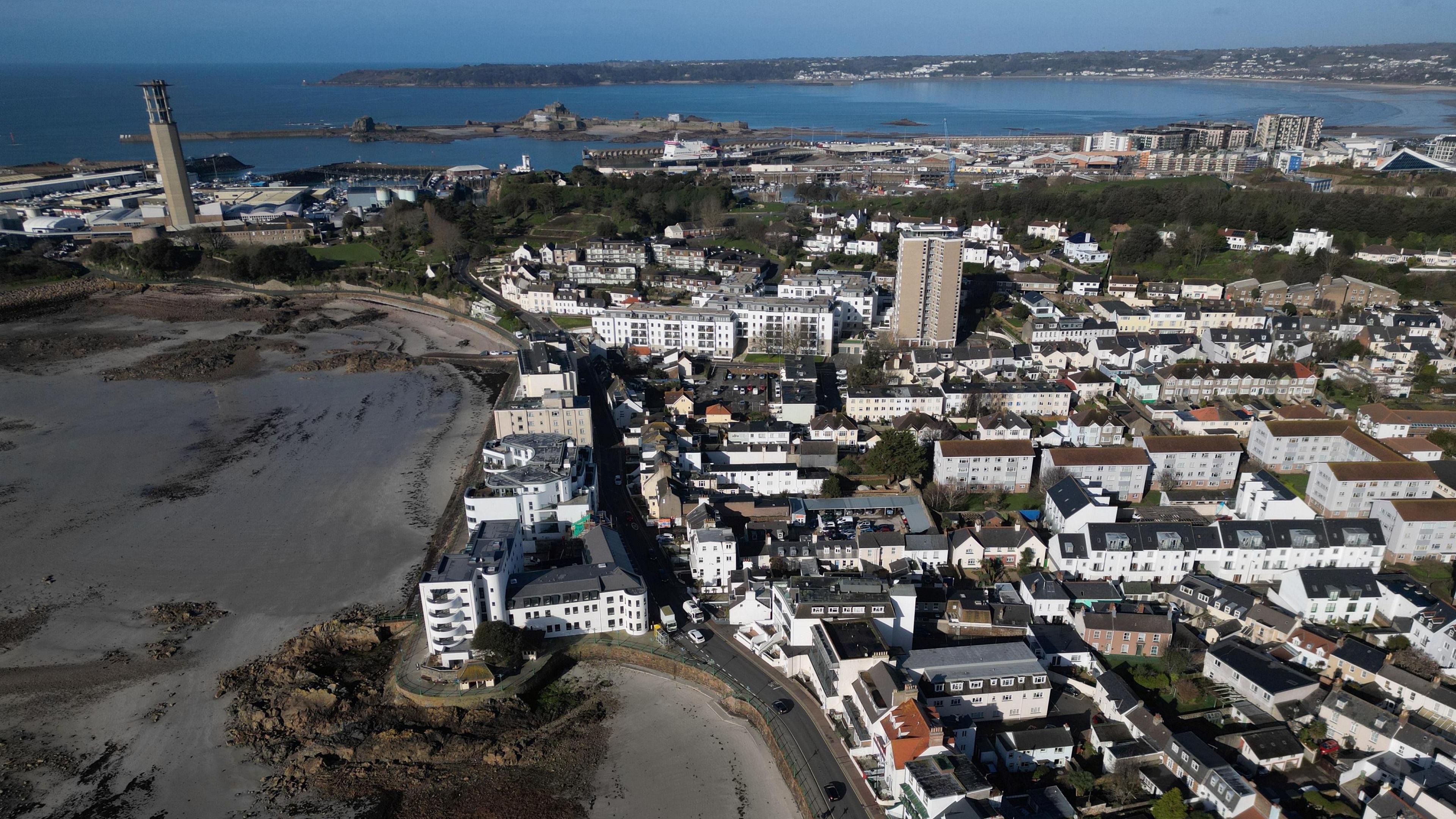 An aerial view of St Hellier