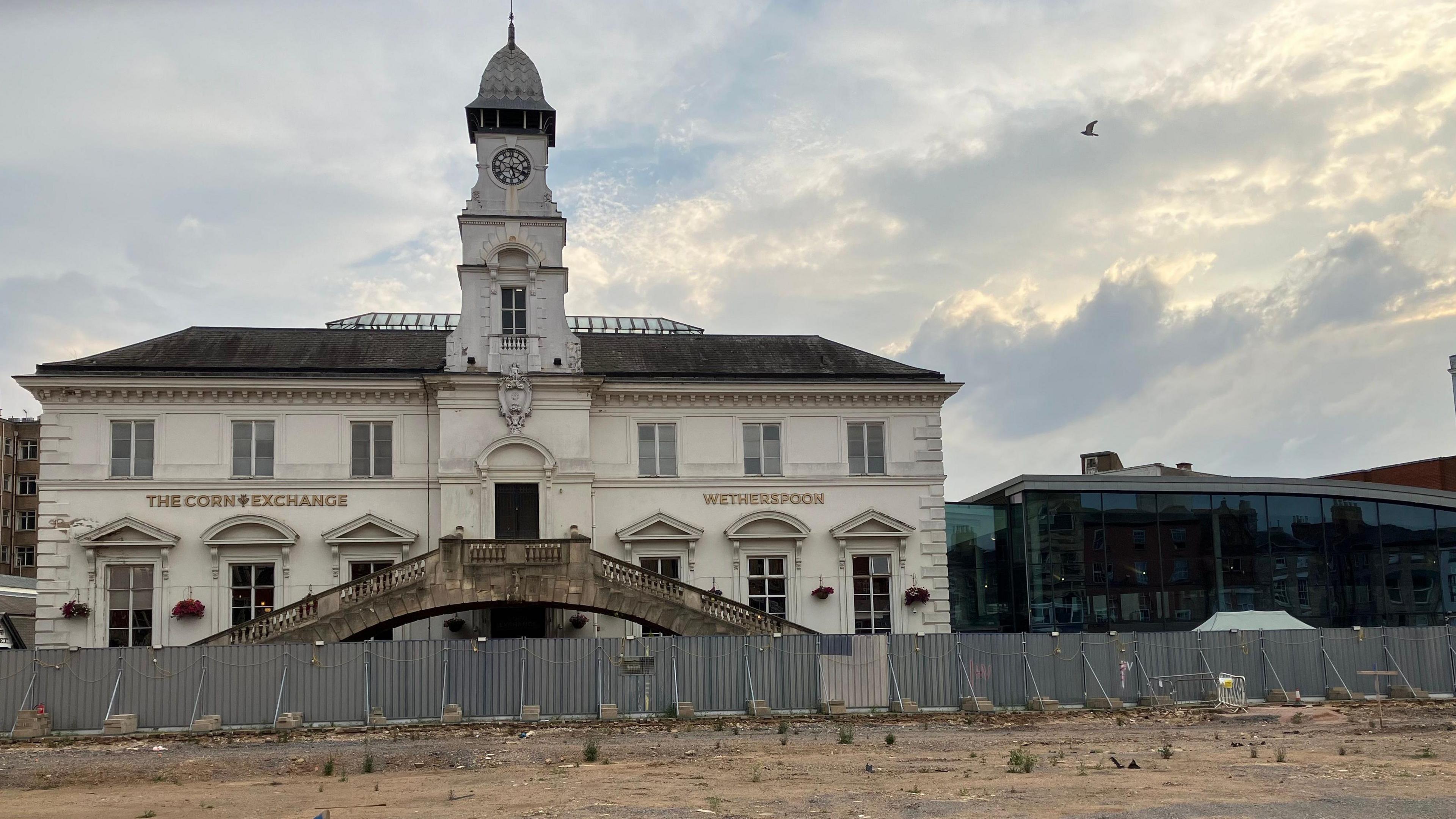 Leicester market place as of August 2024, months after being cleared.