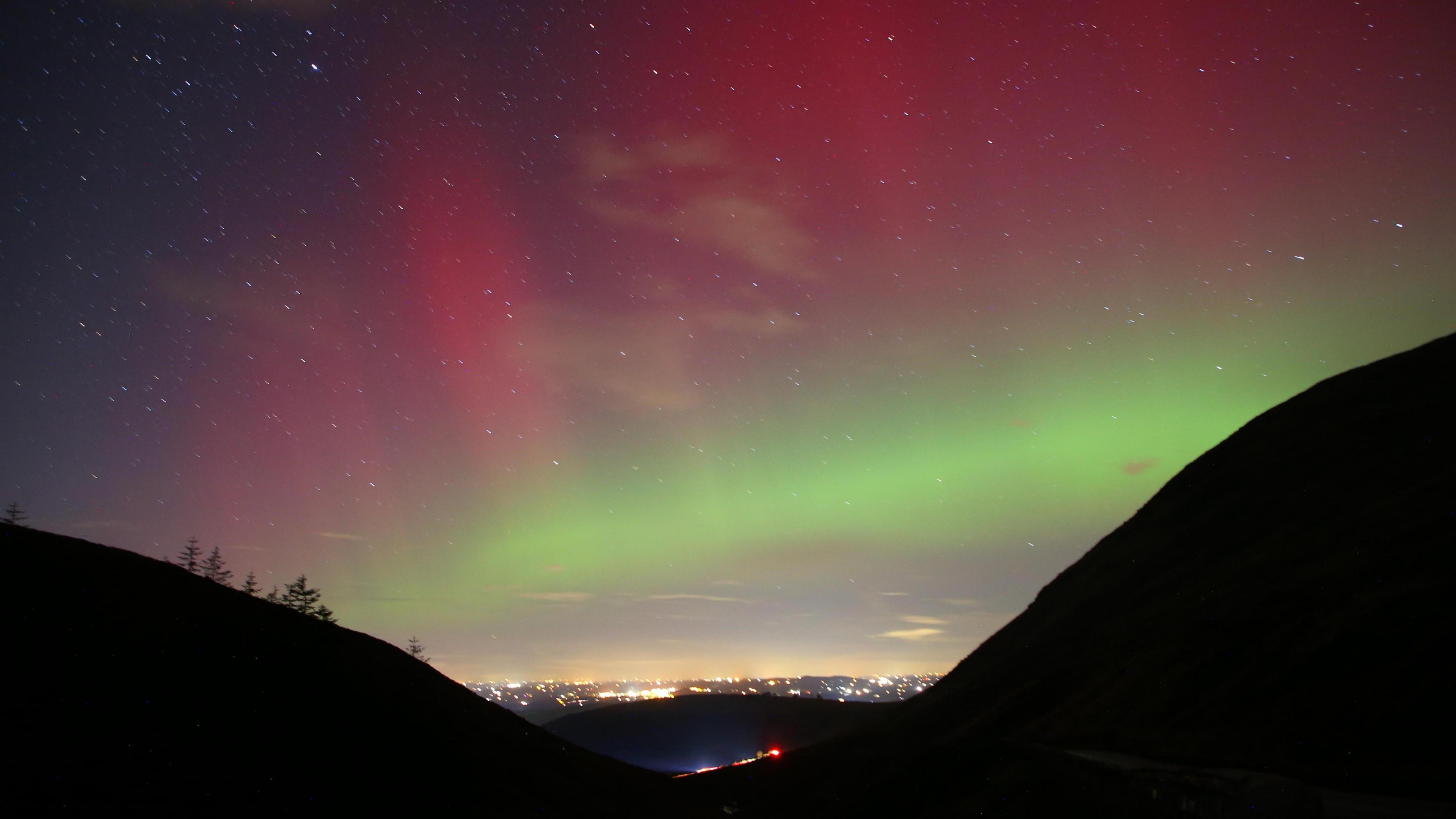 aurora borealis in rostrevor