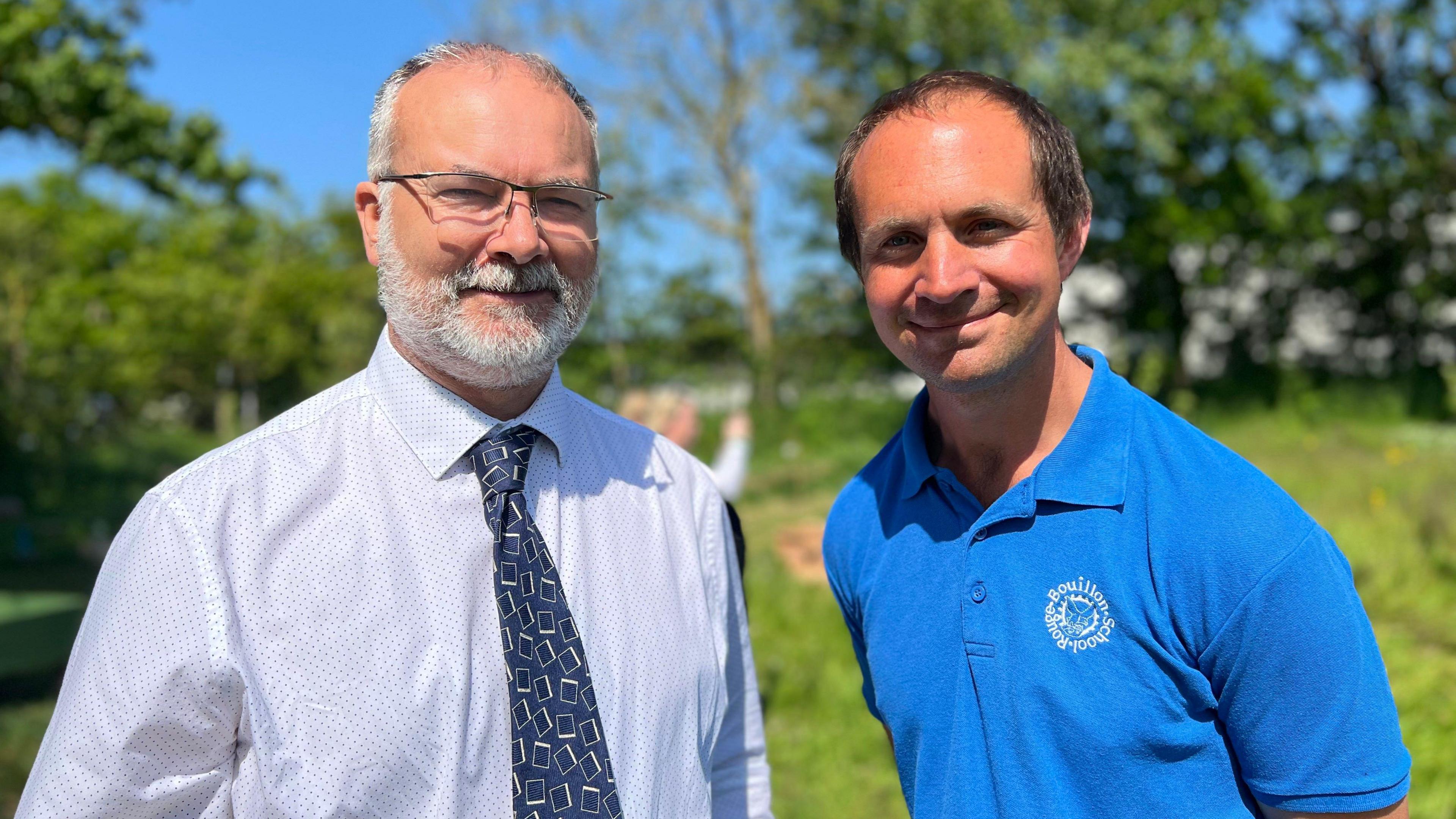 Teachers Andy Saunders and Andre Le Rossignol