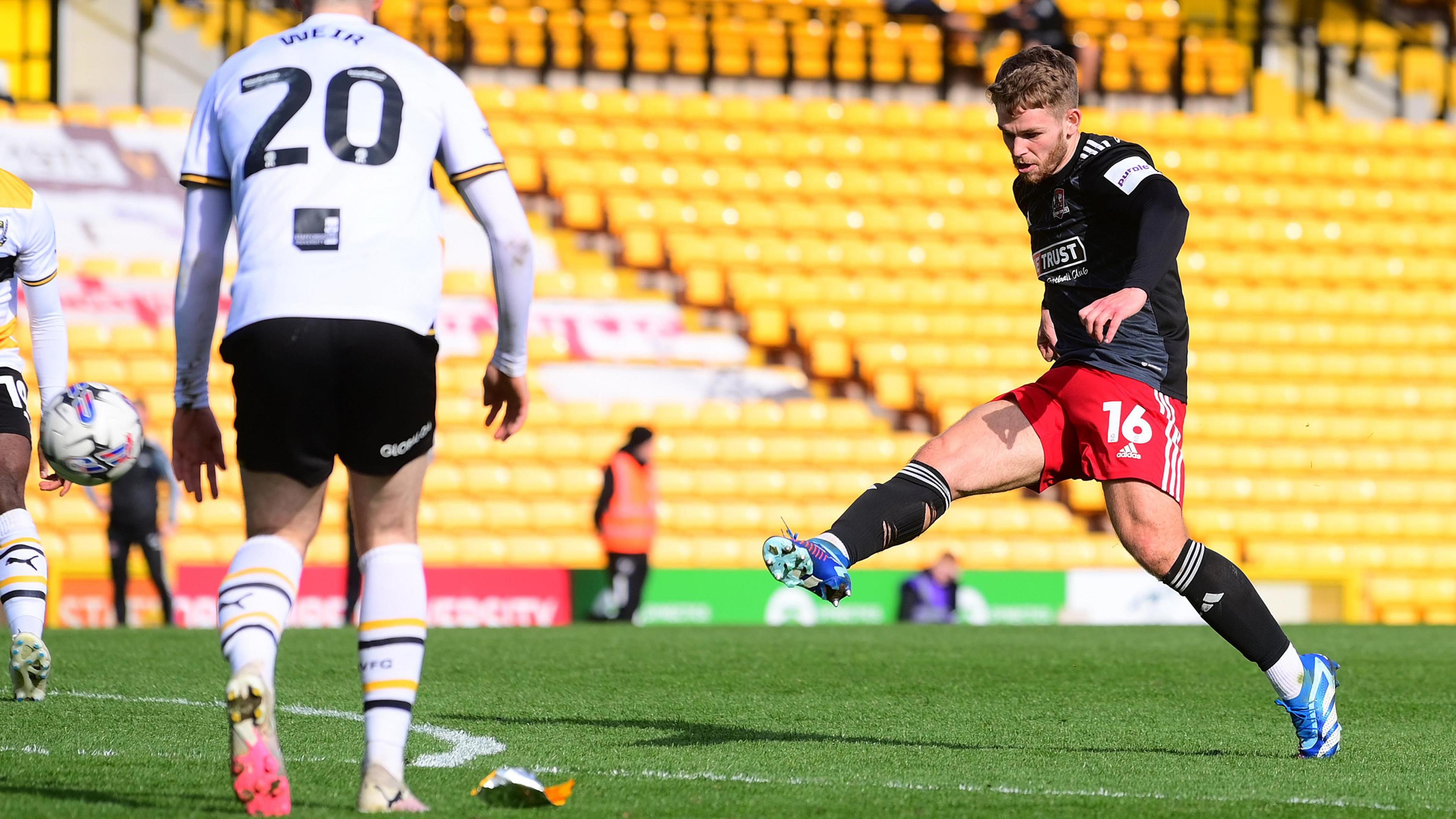 Harry Kite in action for Exeter City