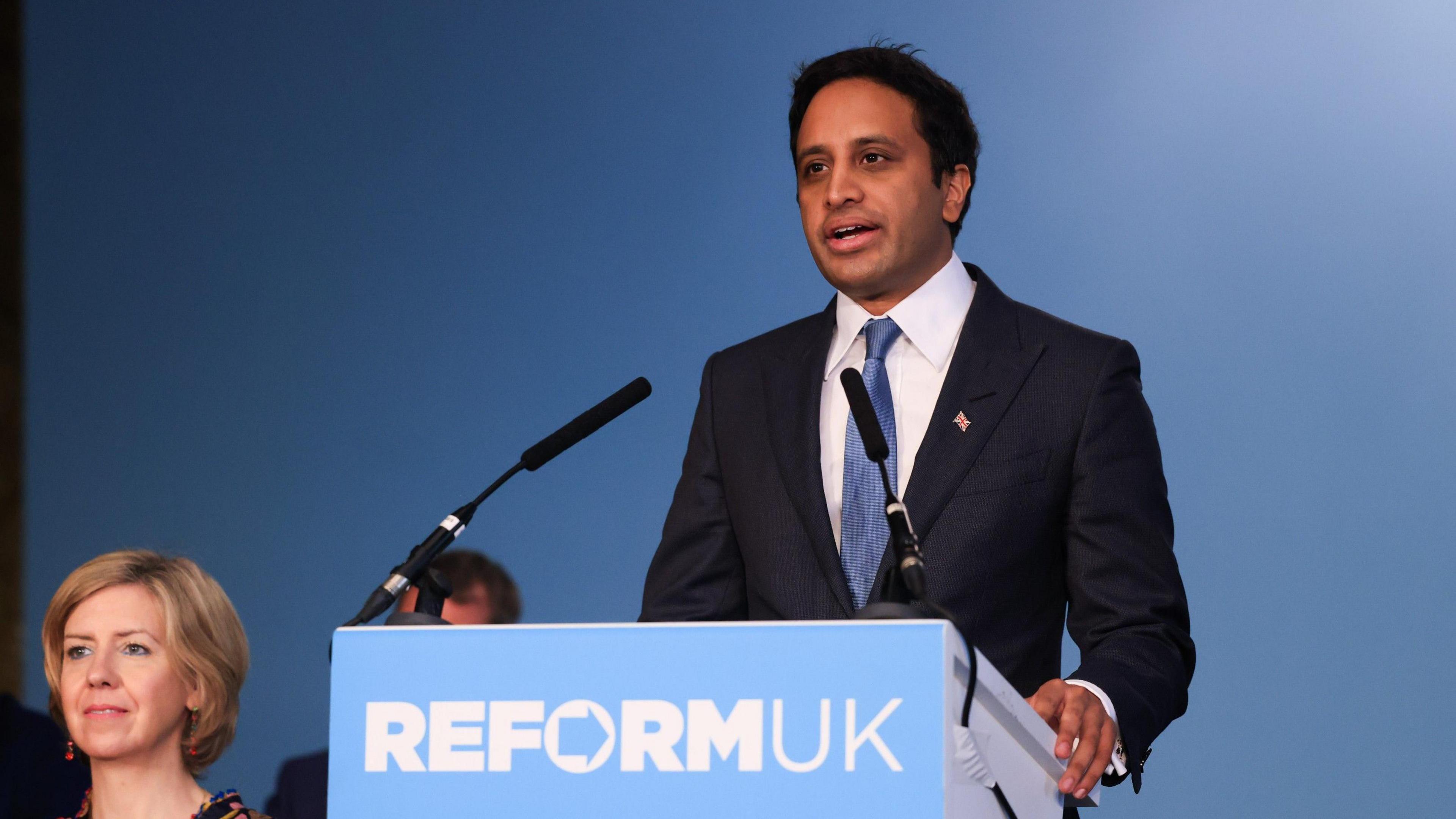 Zia Yusuf, chairman of Reform UK, during a news conference in London, UK, on Tuesday, May 27, 2025.