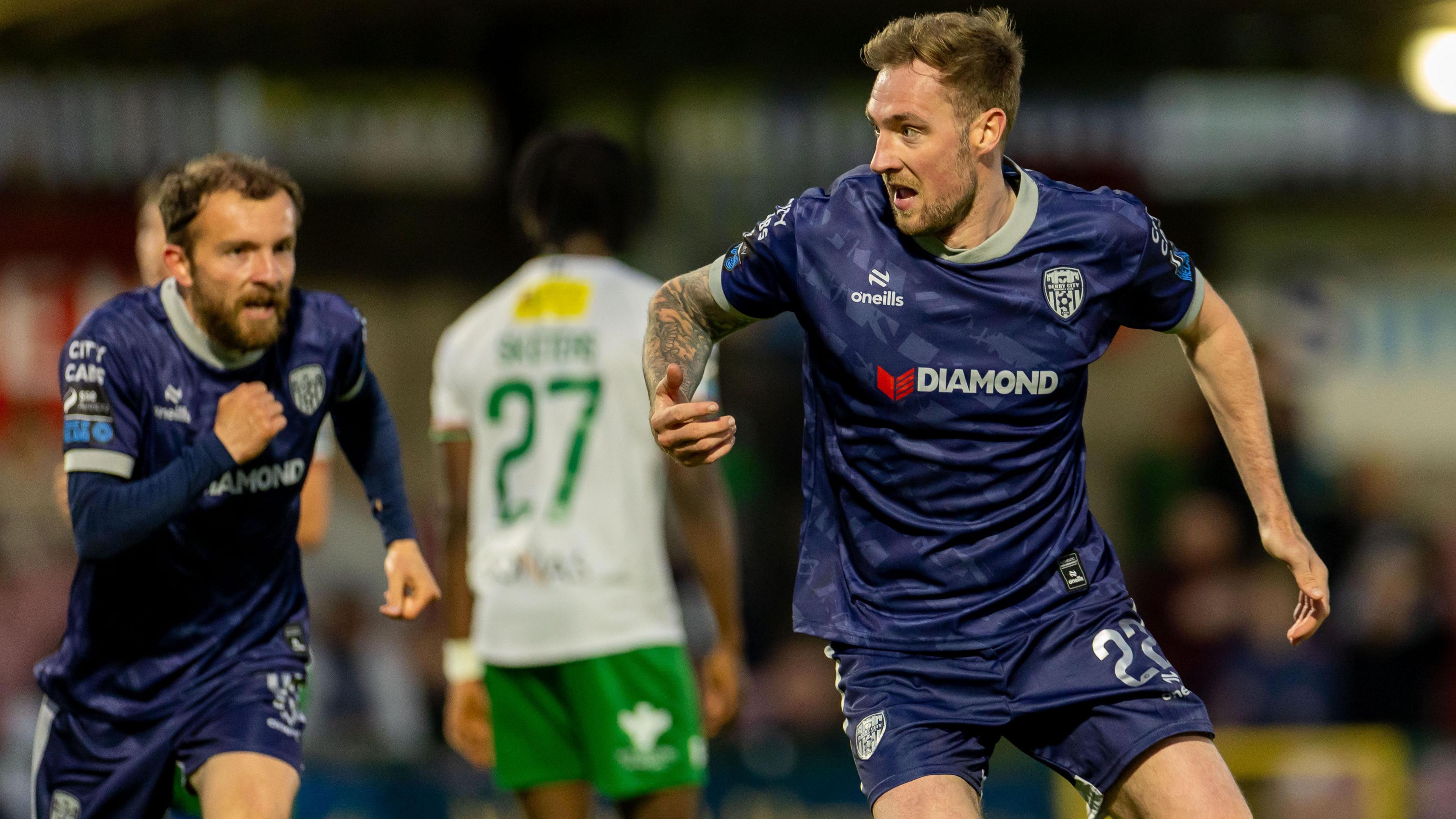 Kevin Holt celebrates