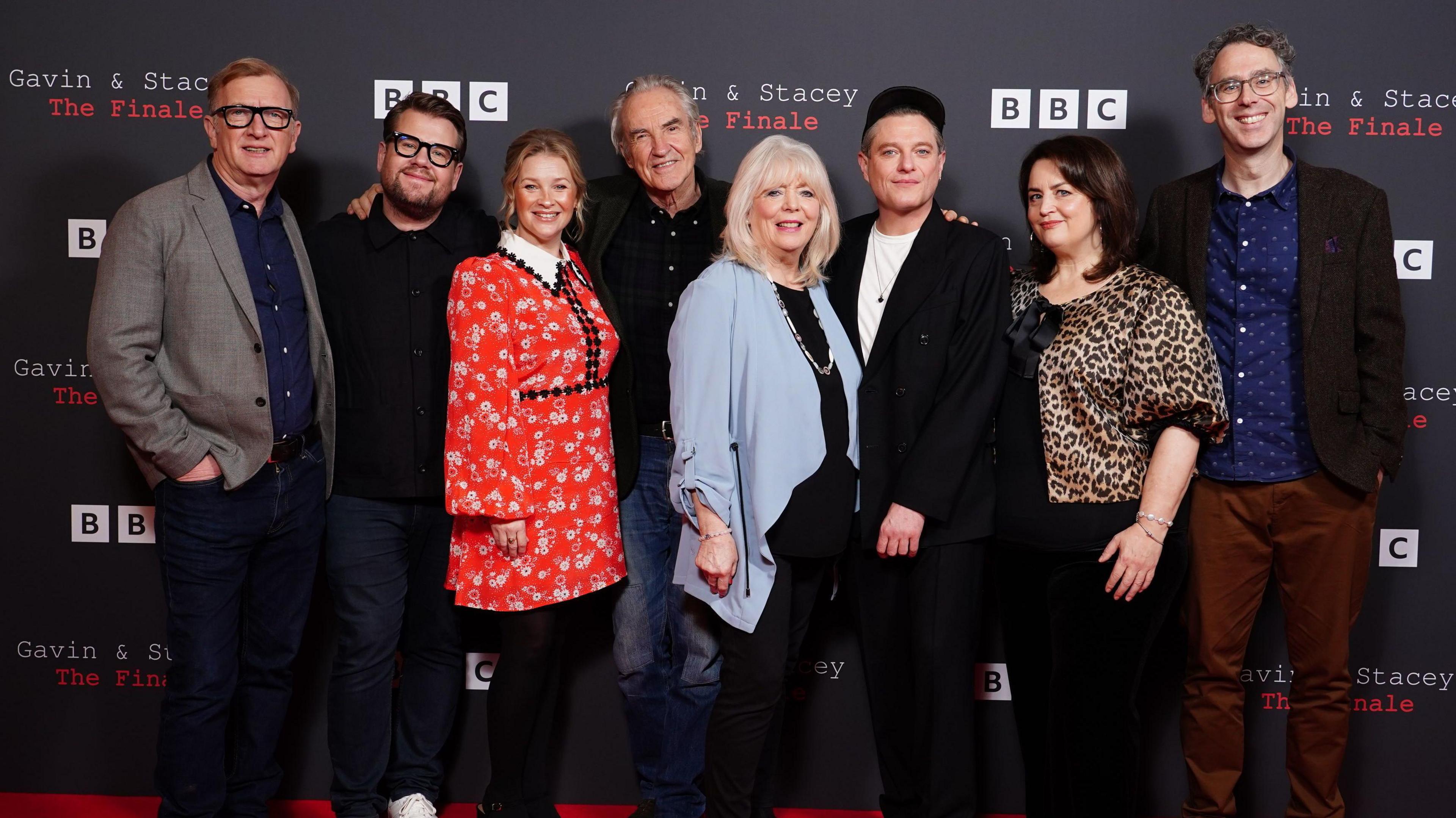 Steffan Rhodri, James Corden, Joanna Page, Larry Lamb, Alison Steadman, Matthew Horne, Ruth Jones and Robert Wilfort at the Gavin & Stacey finale premiere