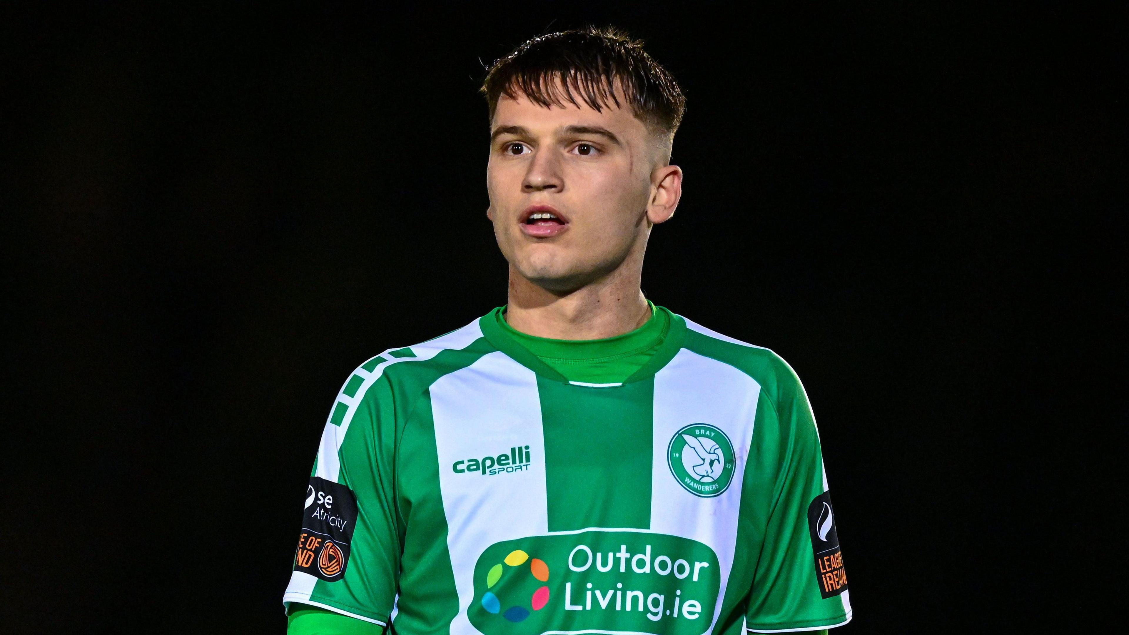 Justin Ferizaj in action for Bray Wanderers