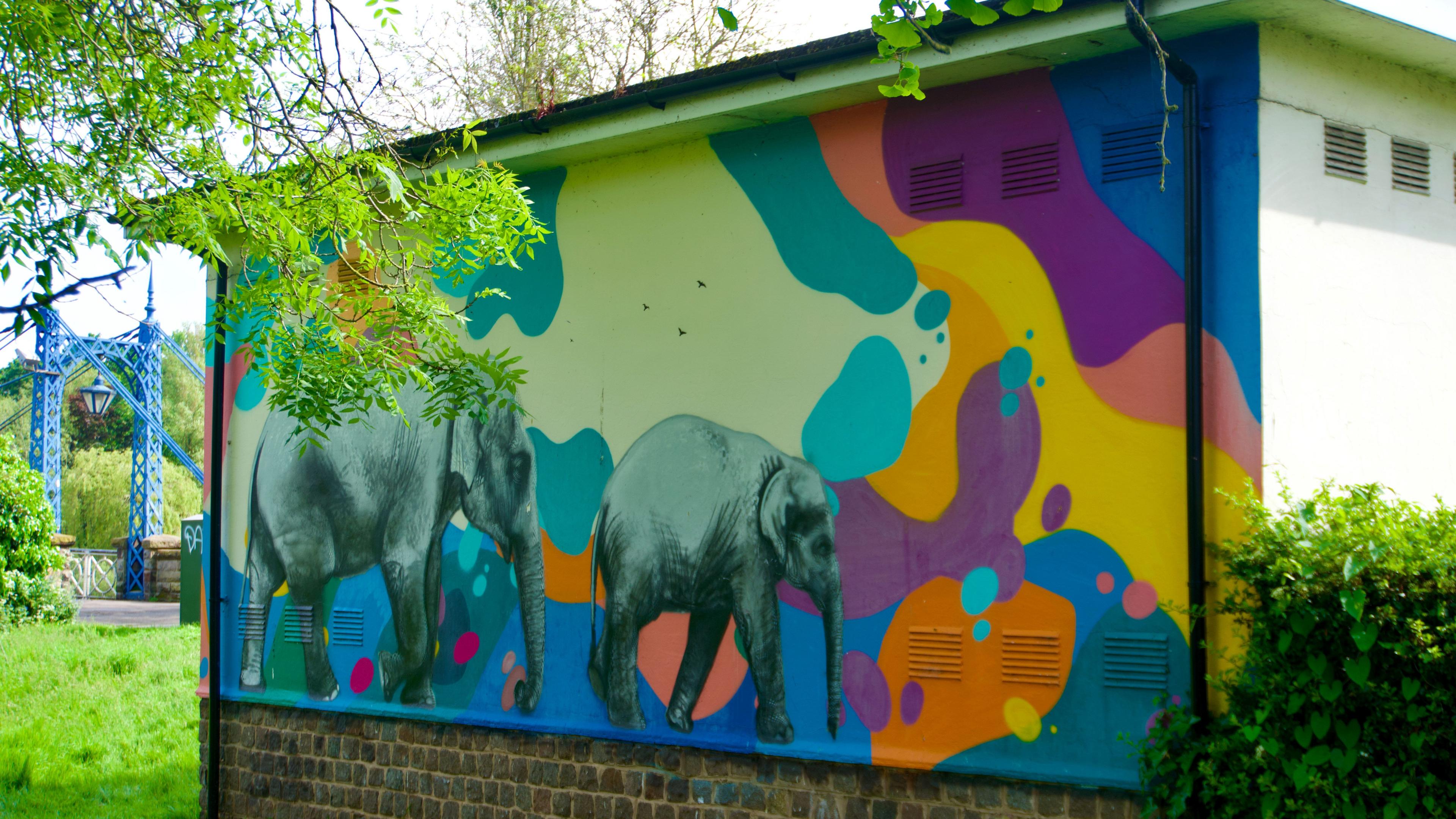 Elephant mural