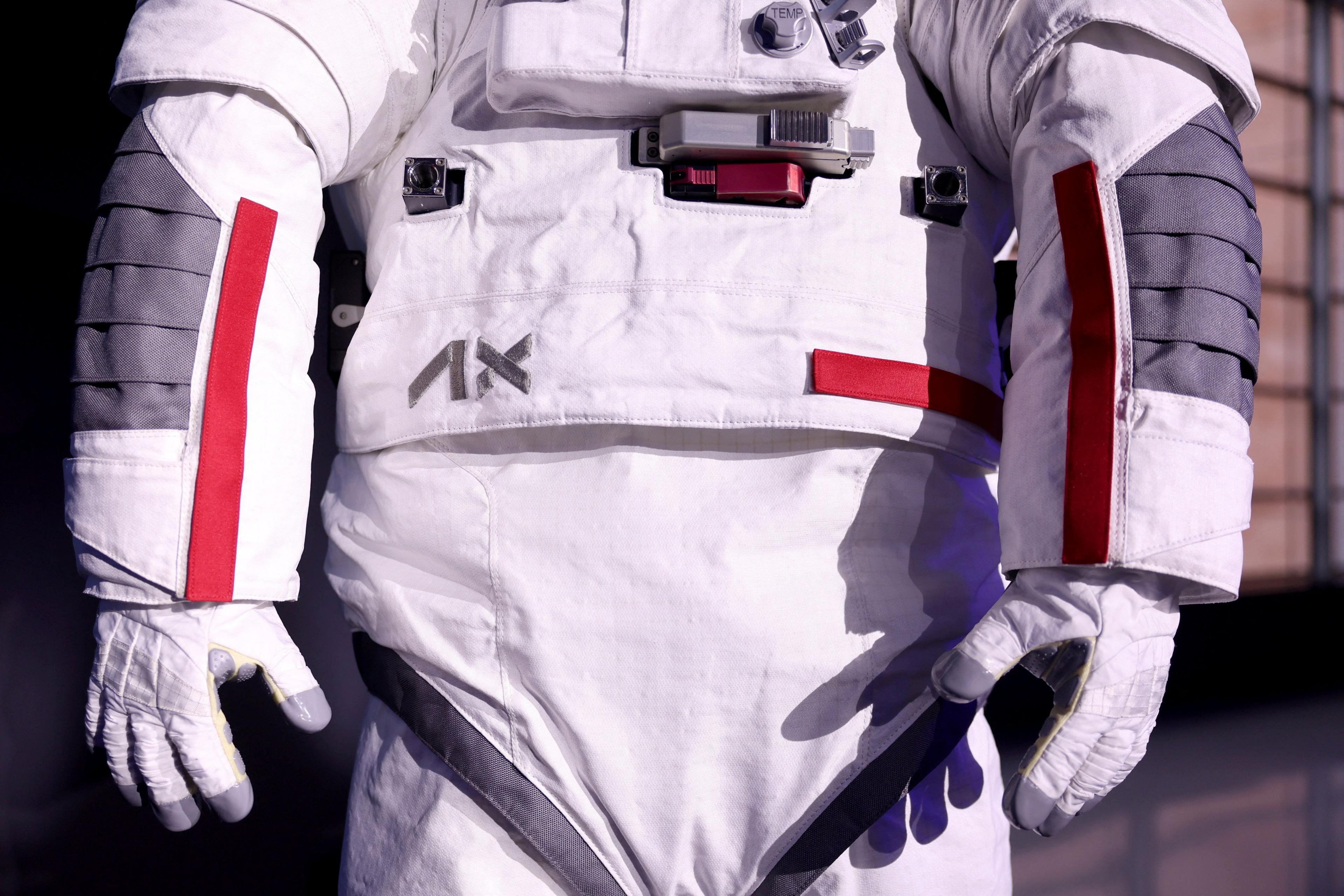 The torso of the space suit. 