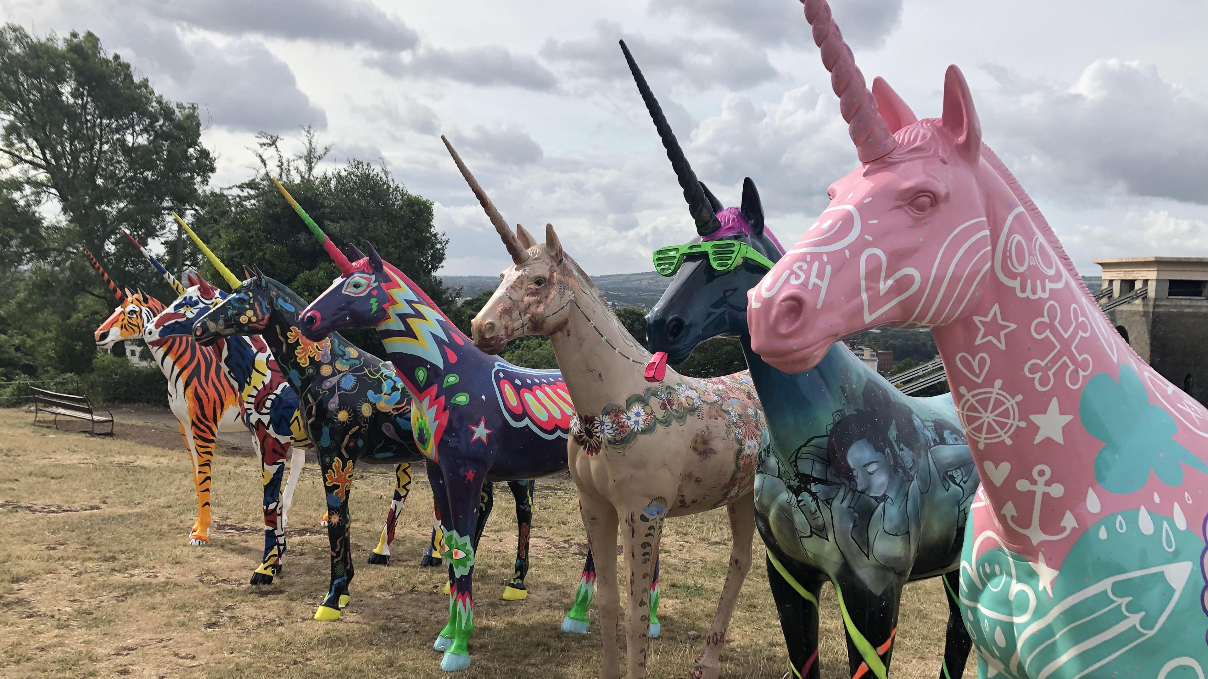 The decorated unicorns on show at Clifton Downs