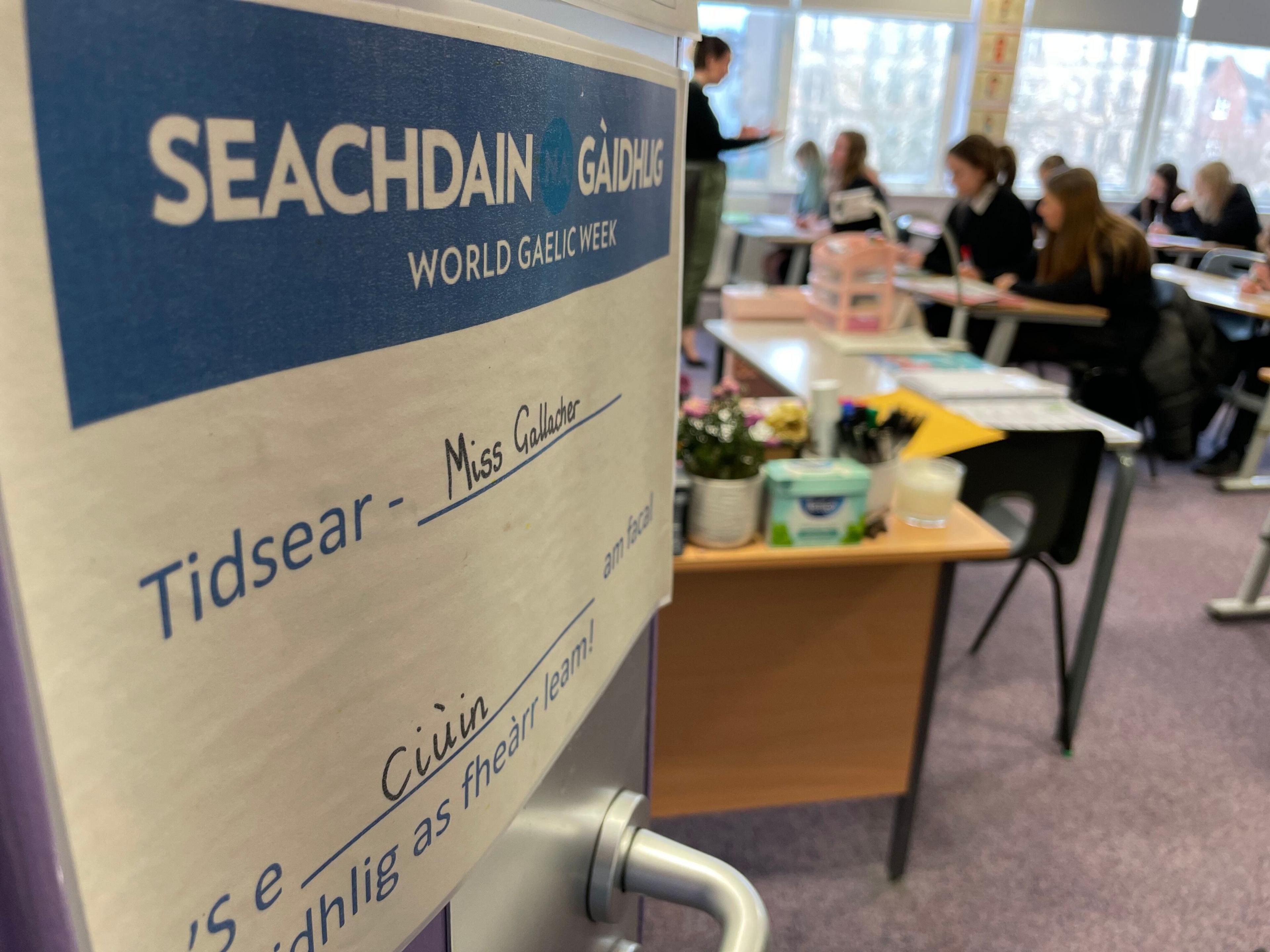 Gaelic classroom