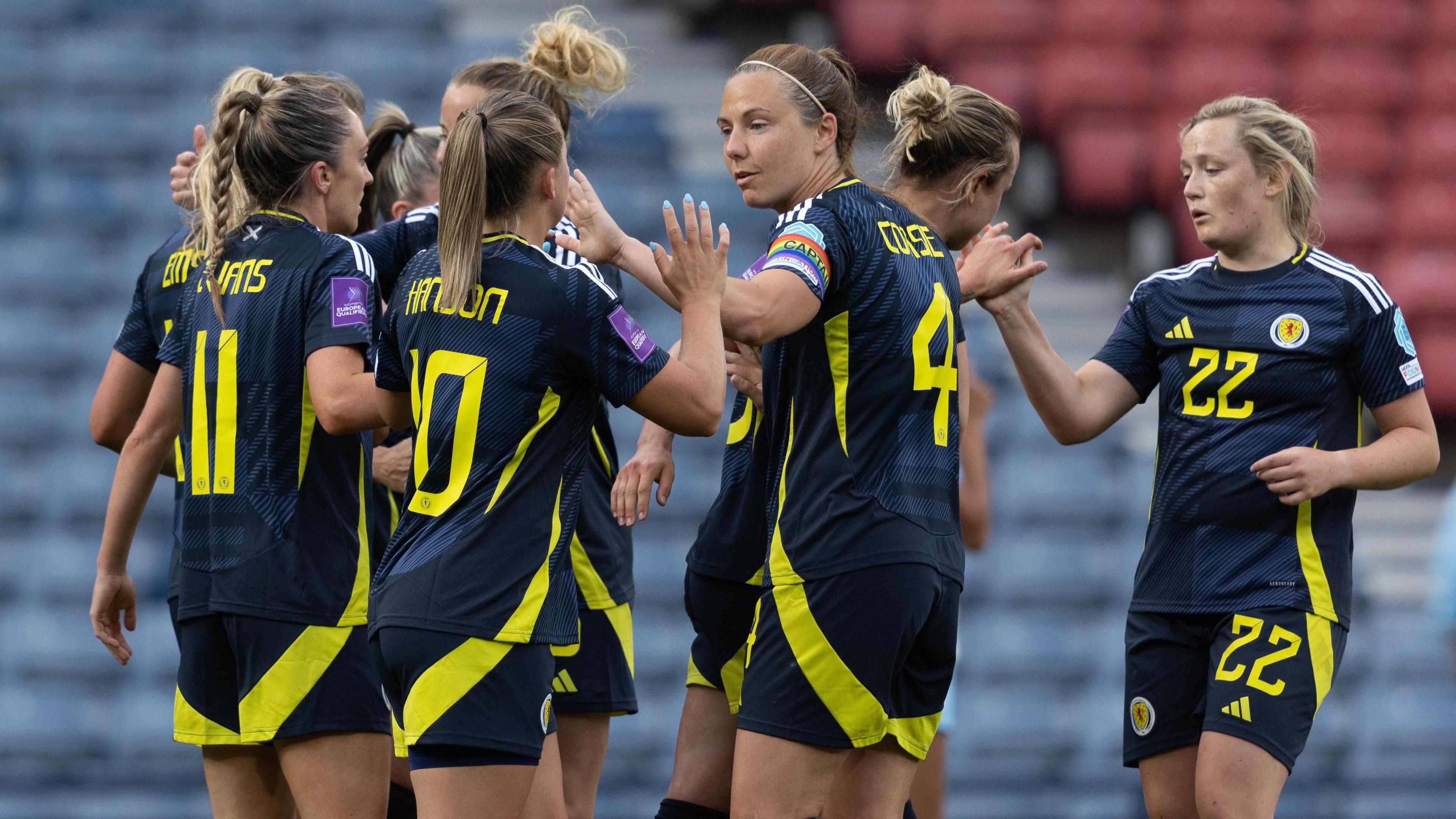 Scotland players celebrate