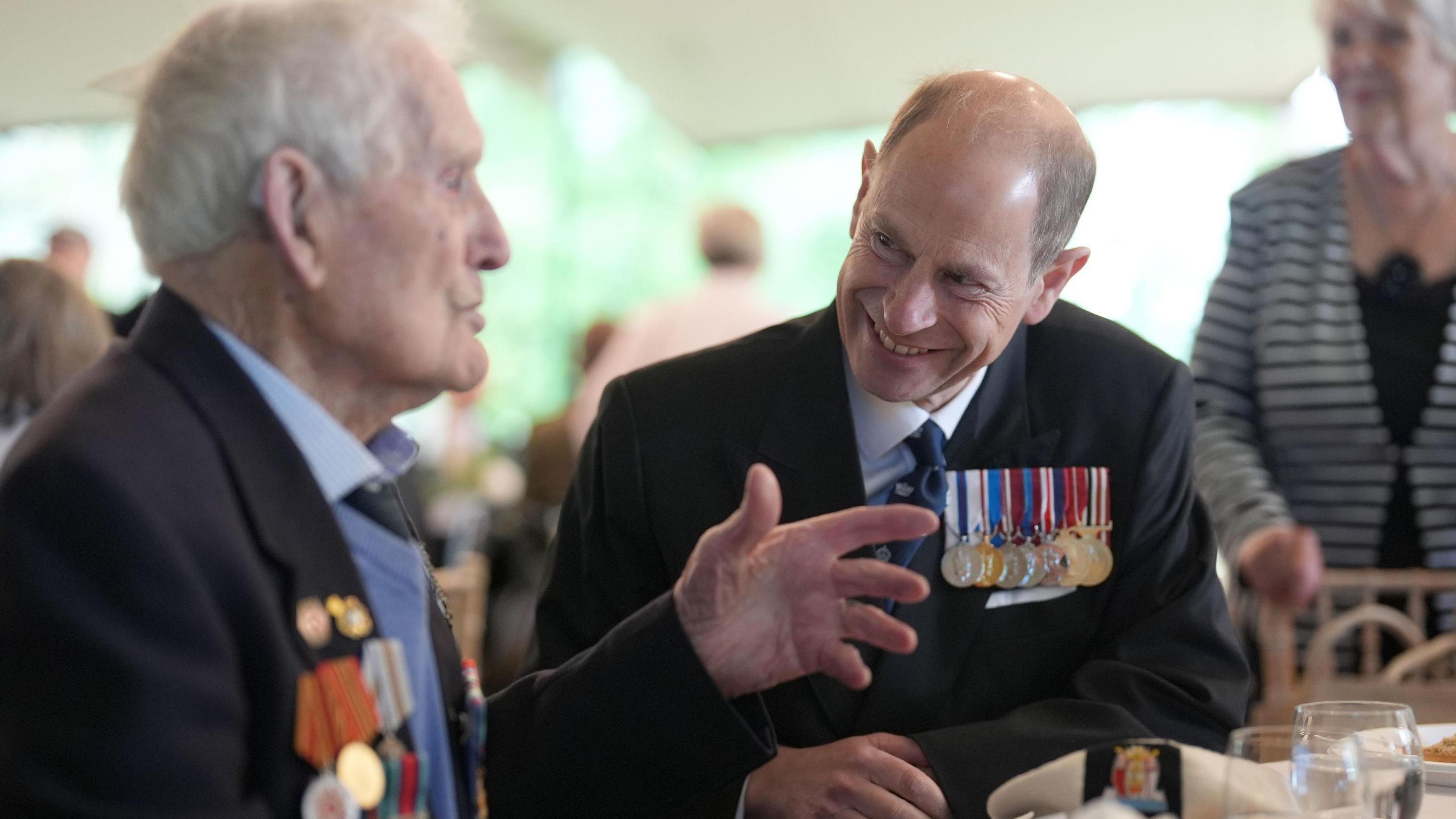 The Duke of Edinburgh meets a D-Day veteran