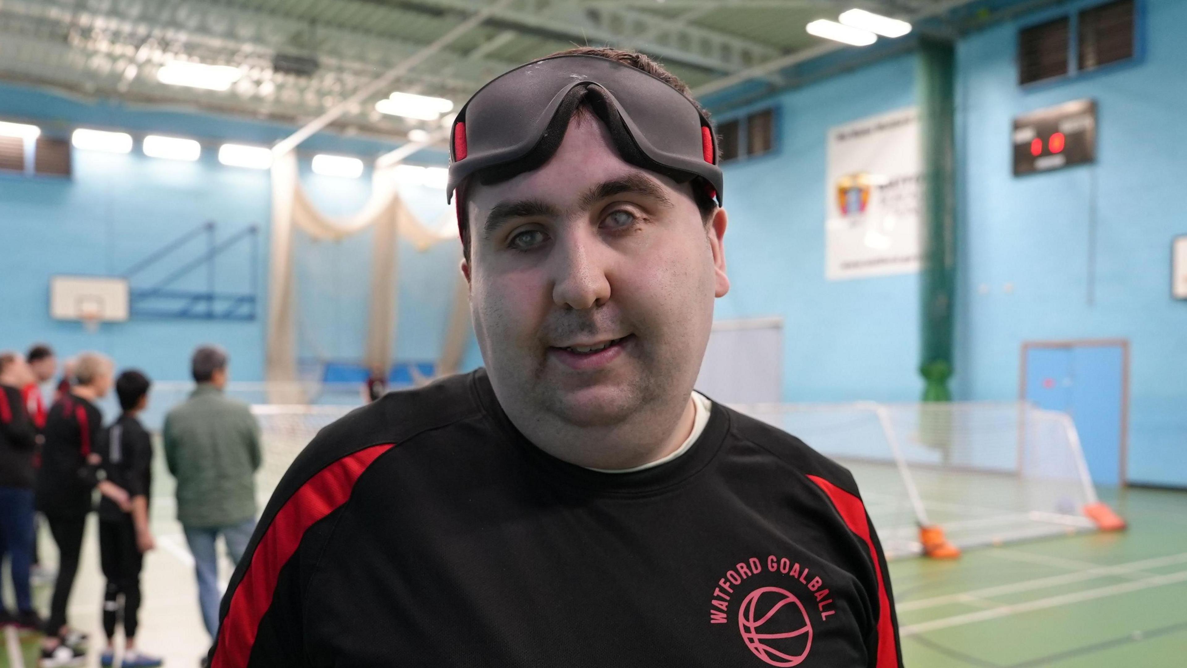 George Sullivan training with the Watford goalball team.