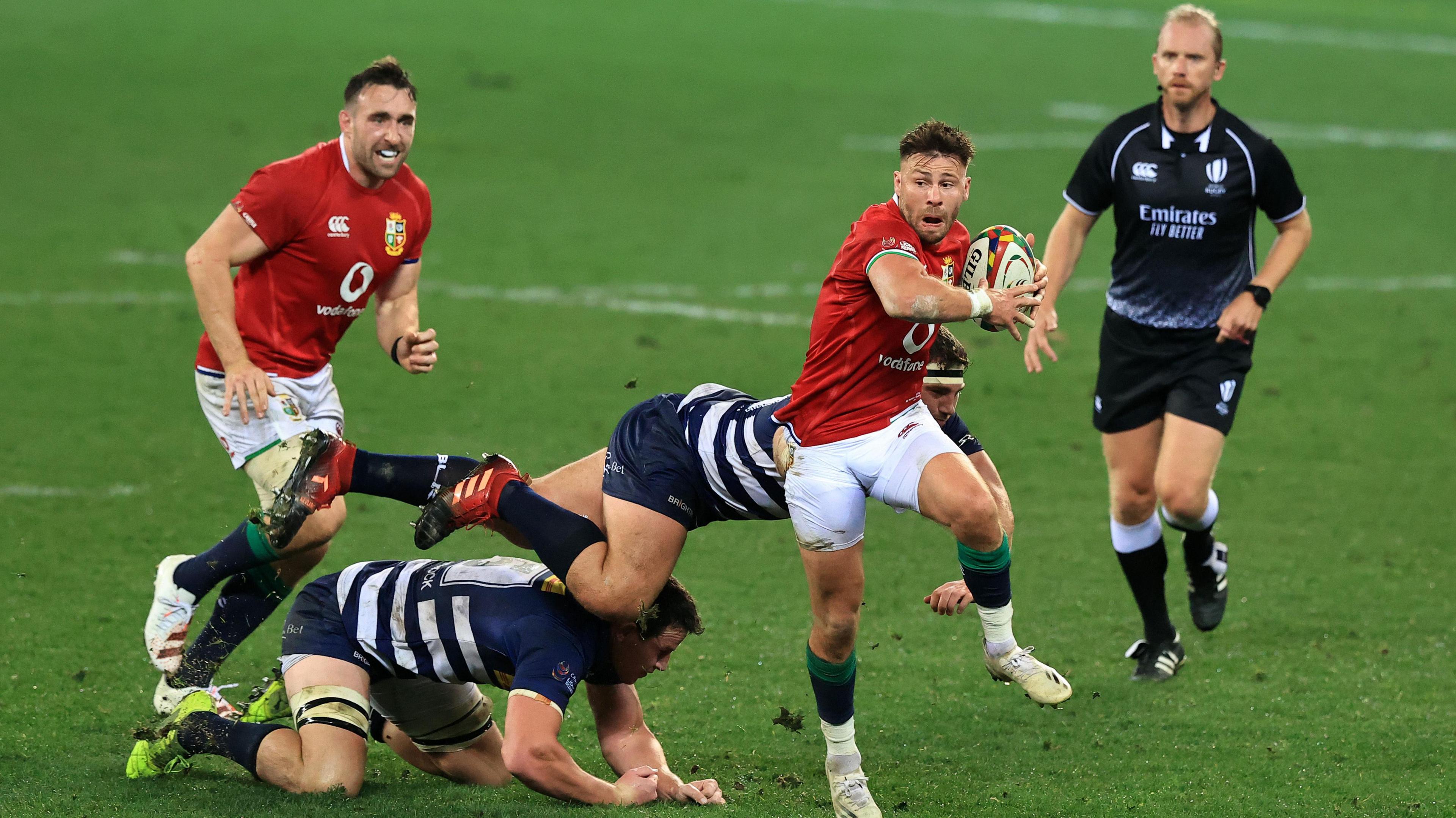 Ali Price playing for the British and Irish Lions
